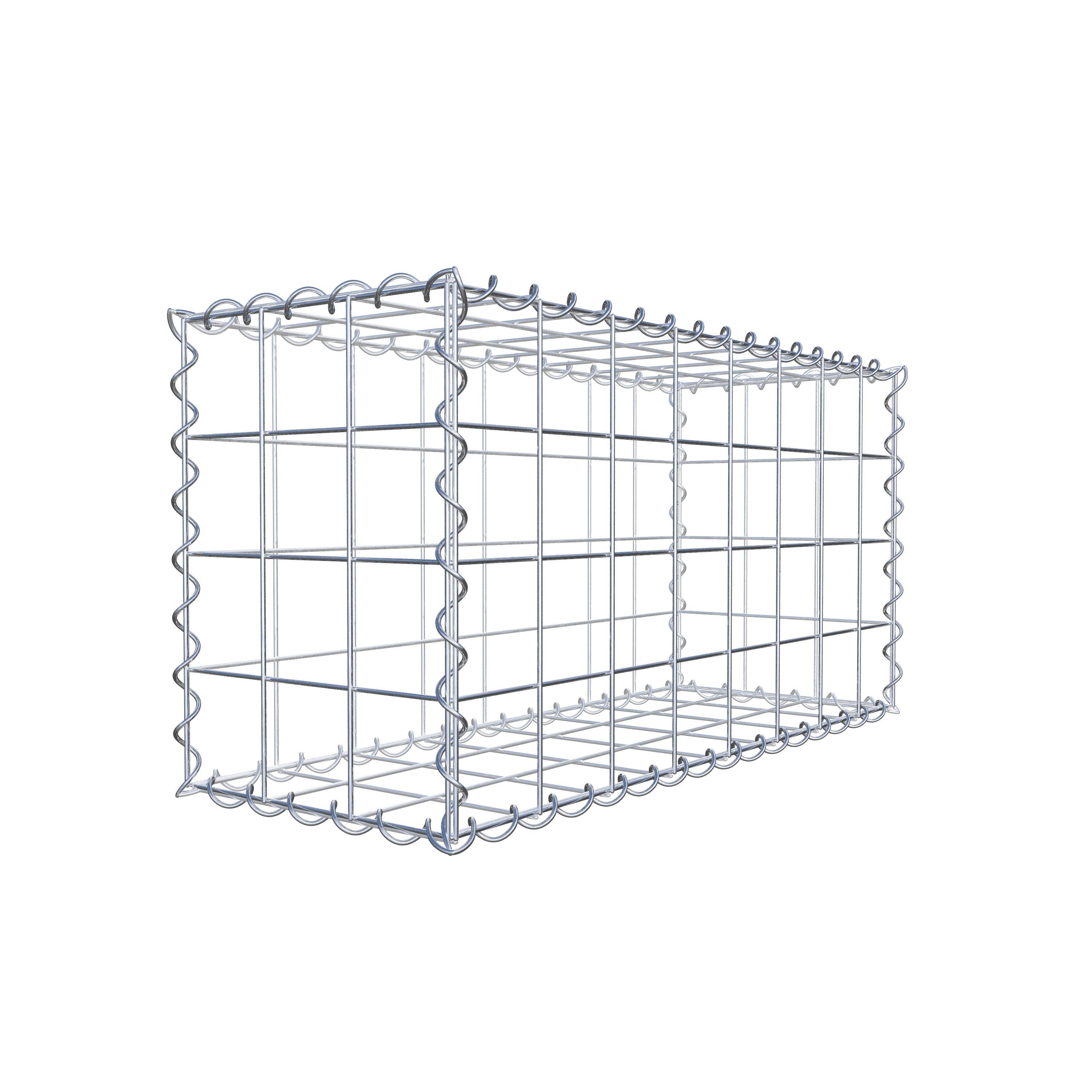 Gabion 80 cm x 40 cm x 30 cm (L x H x D), maskstorlek 10 cm x 10 cm, spiral