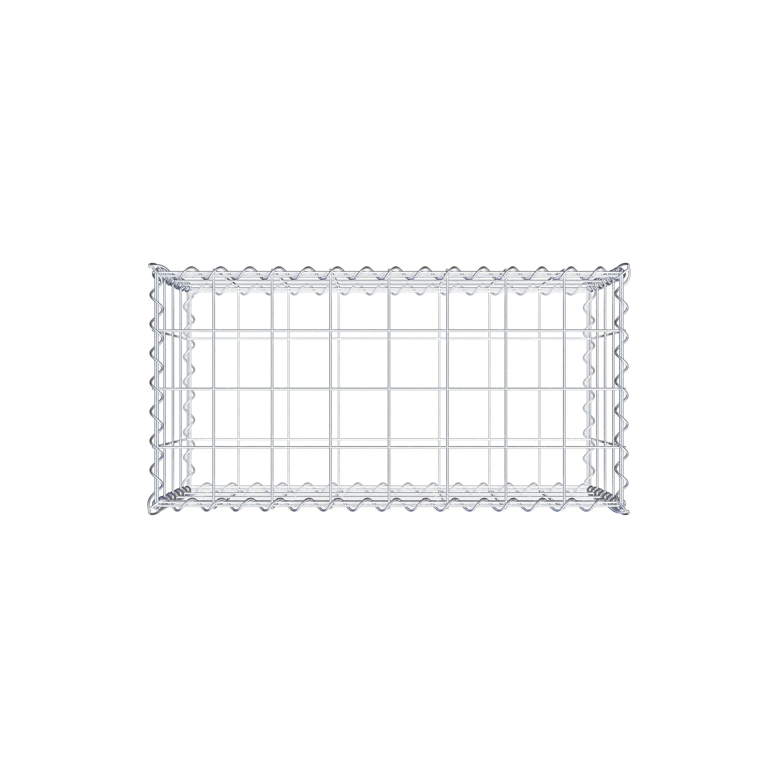 Gabione 80 cm x 40 cm x 40 cm (L x H x T), Maschenweite 10 cm x 10 cm, Spirale