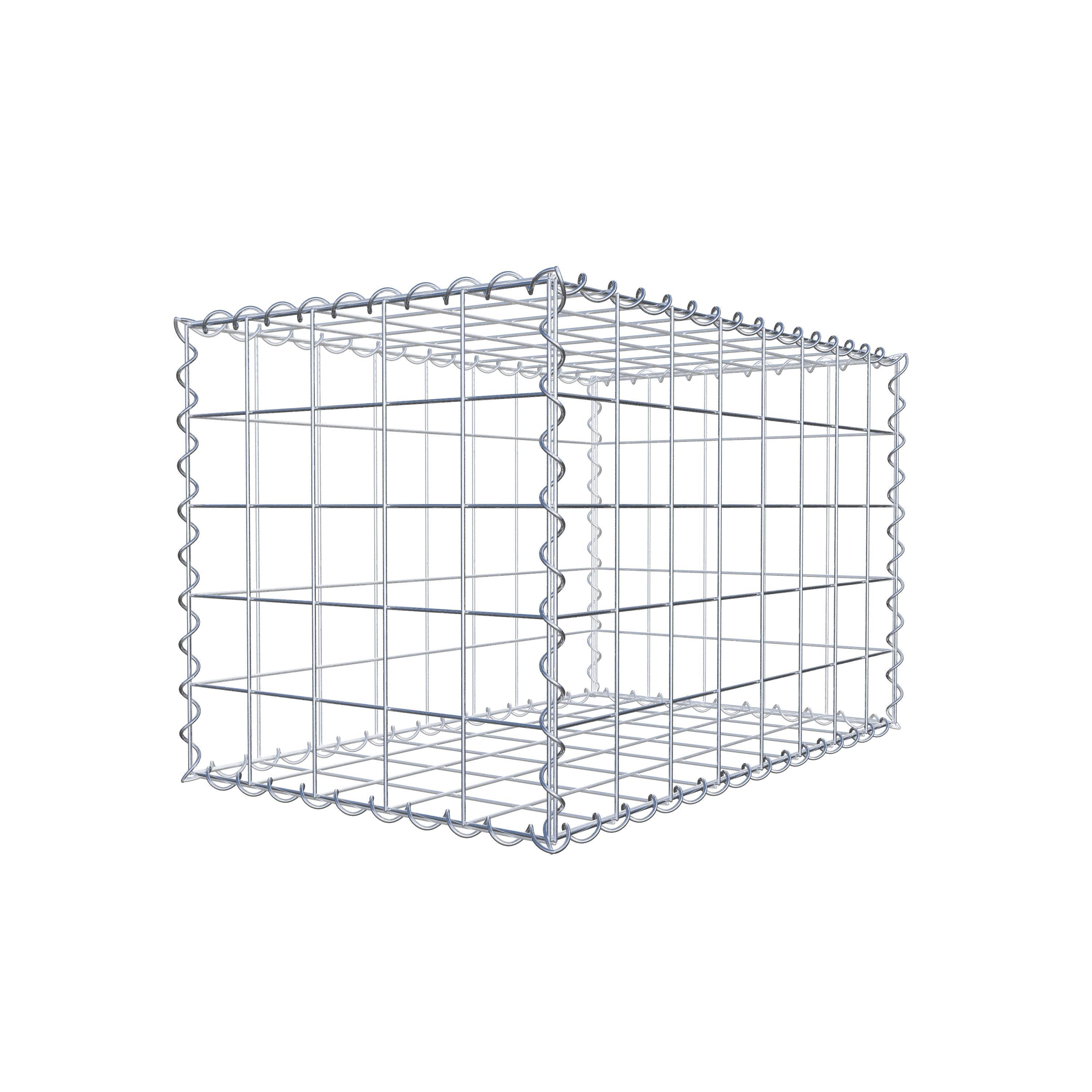 Gabione 80 cm x 50 cm x 50 cm (L x H x T), Maschenweite 10 cm x 10 cm, Spirale