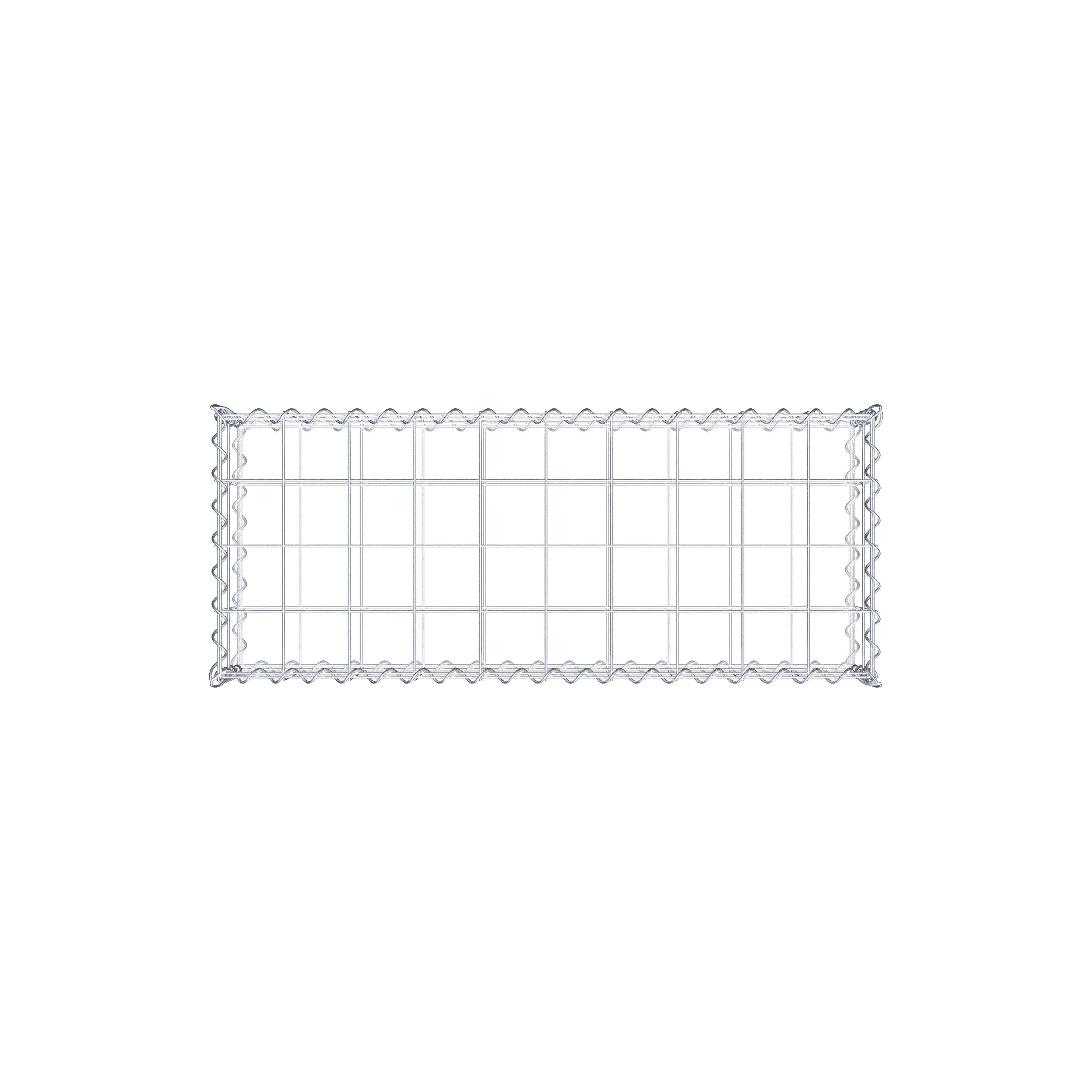 Gabbione 100 cm x 20 cm x 40 cm (L x H x P), maglia 10 cm x 10 cm, spirale