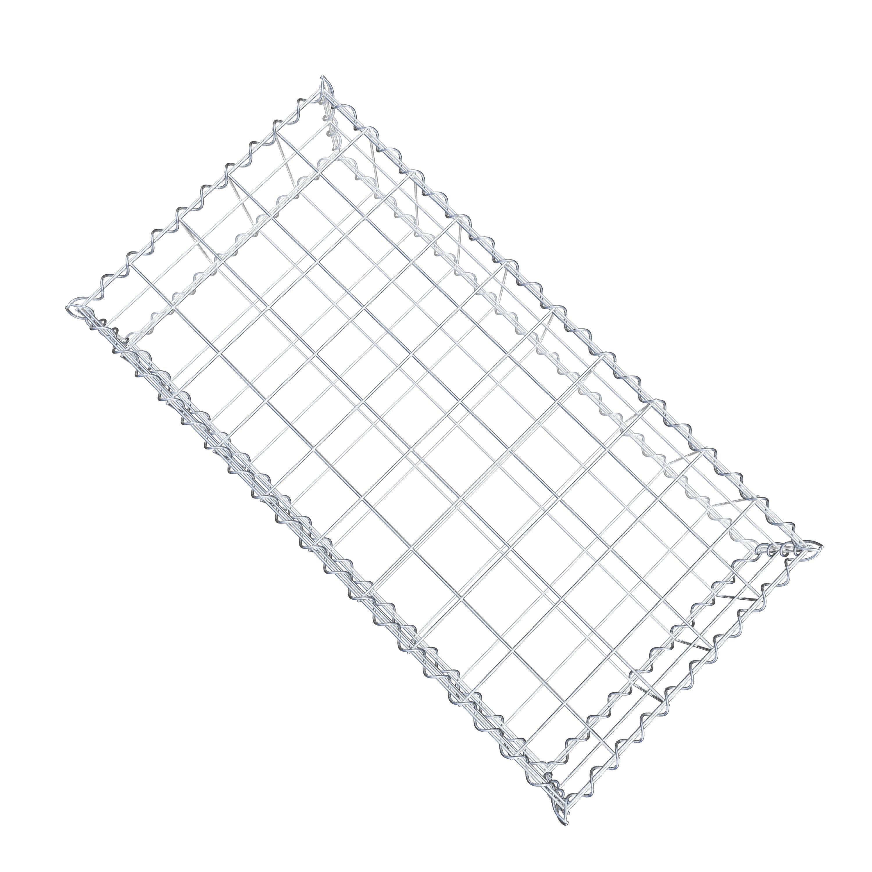 Gabião 100 cm x 20 cm x 50 cm (C x A x P), malhagem 10 cm x 10 cm, espiral