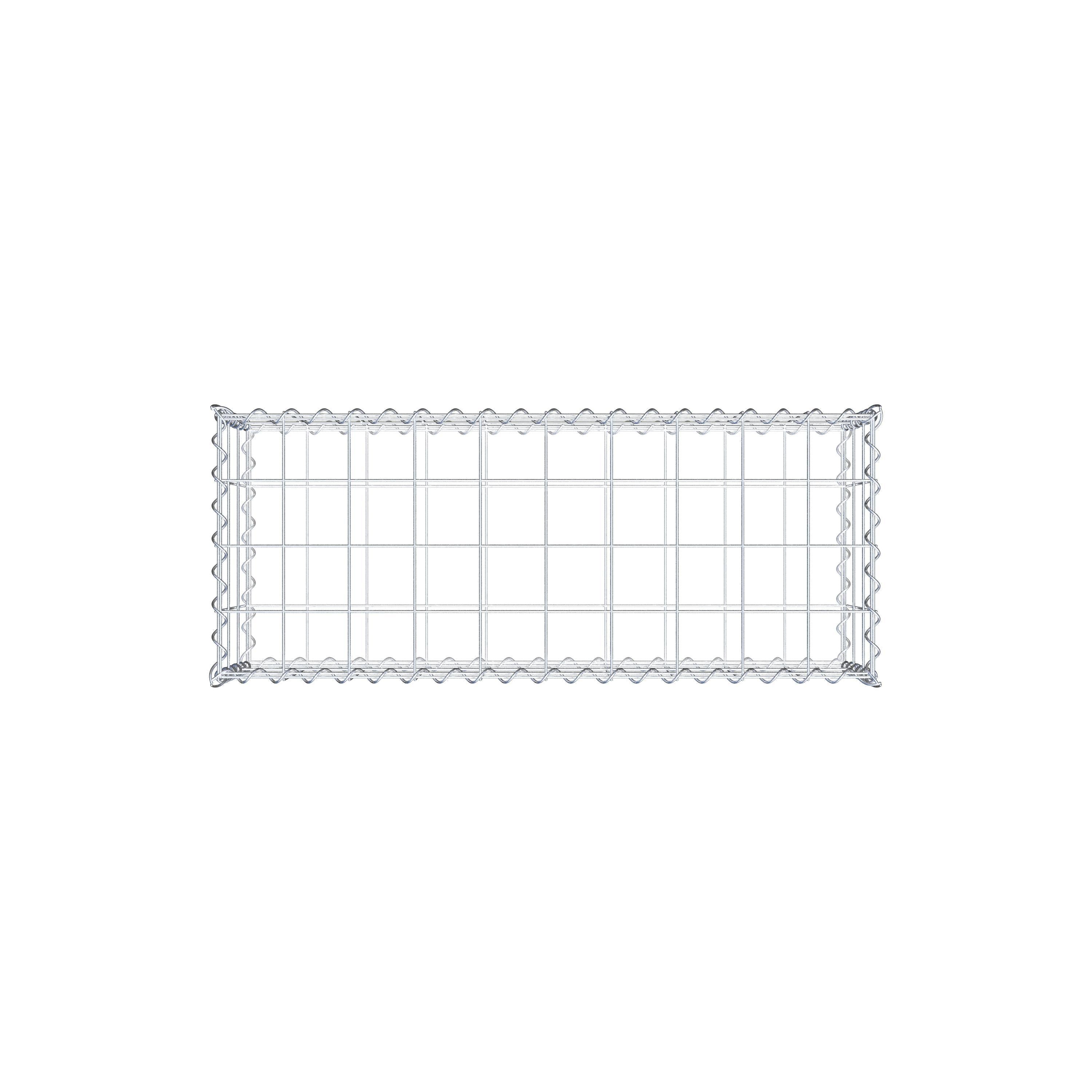 Gabione 100 cm x 30 cm x 40 cm (L x H x T), Maschenweite 10 cm x 10 cm, Spirale