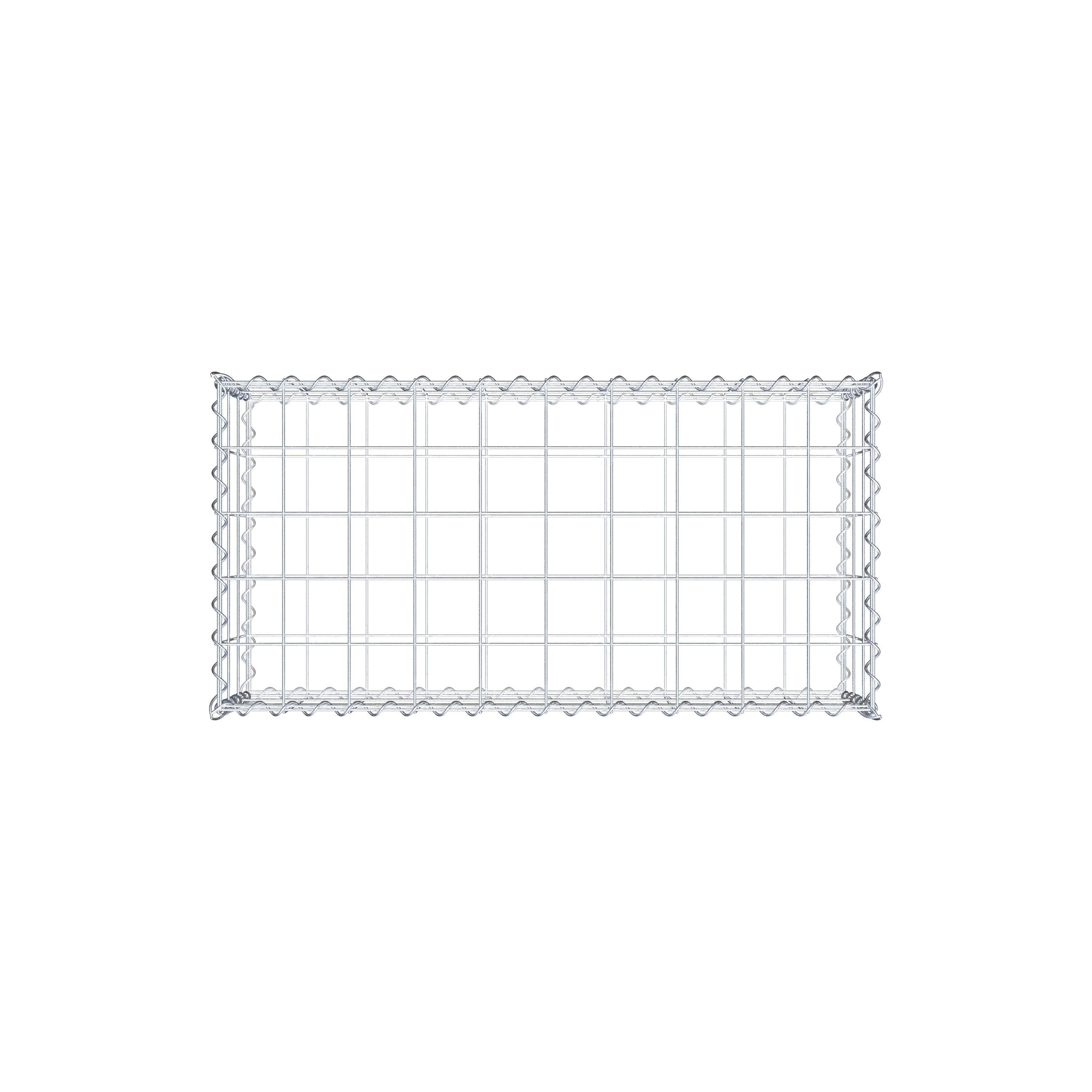 Gabione 100 cm x 30 cm x 50 cm (L x H x T), Maschenweite 10 cm x 10 cm, Spirale