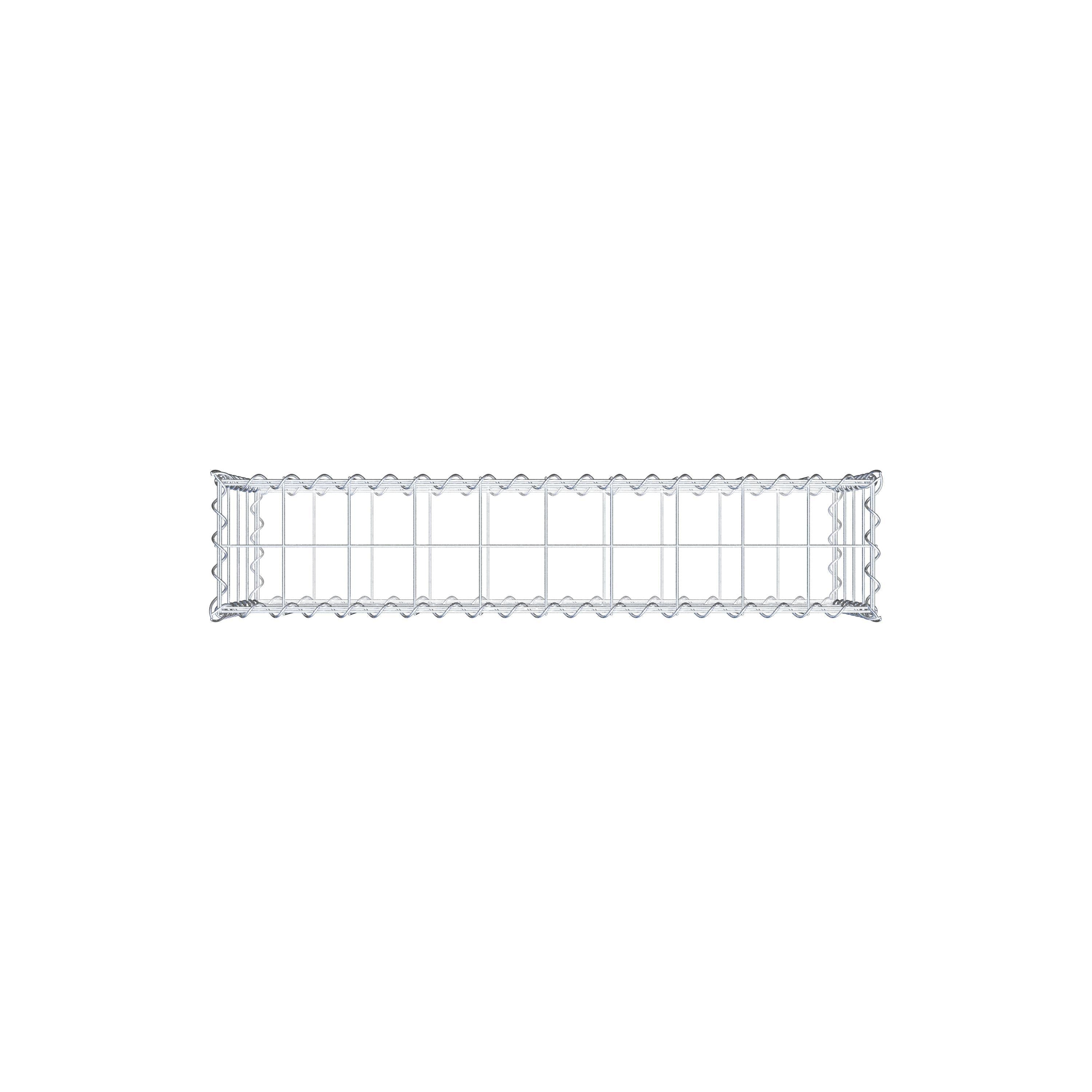 Gabione 100 cm x 40 cm x 20 cm (L x H x T), Maschenweite 10 cm x 10 cm, Spirale