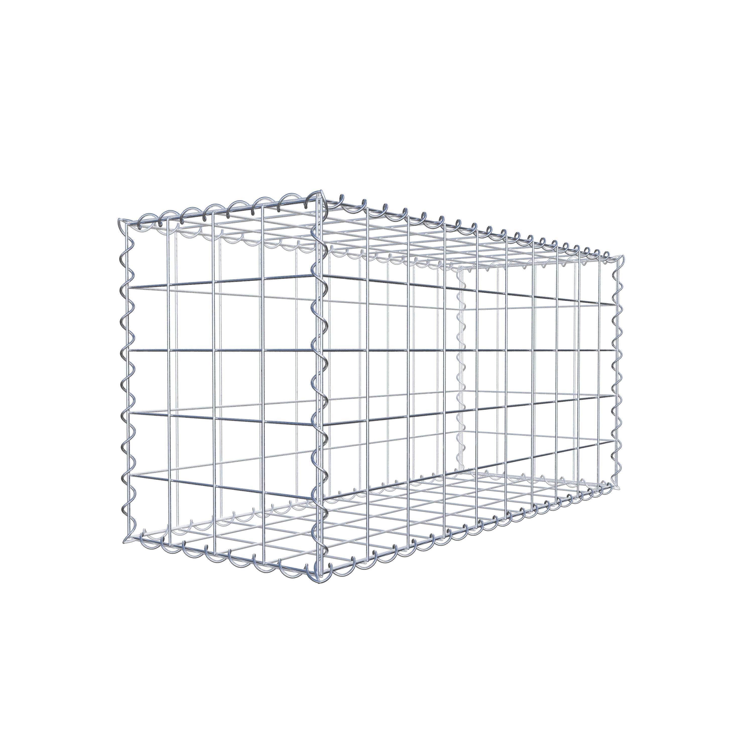 Gabião 100 cm x 50 cm x 40 cm (C x A x P), malhagem 10 cm x 10 cm, espiral