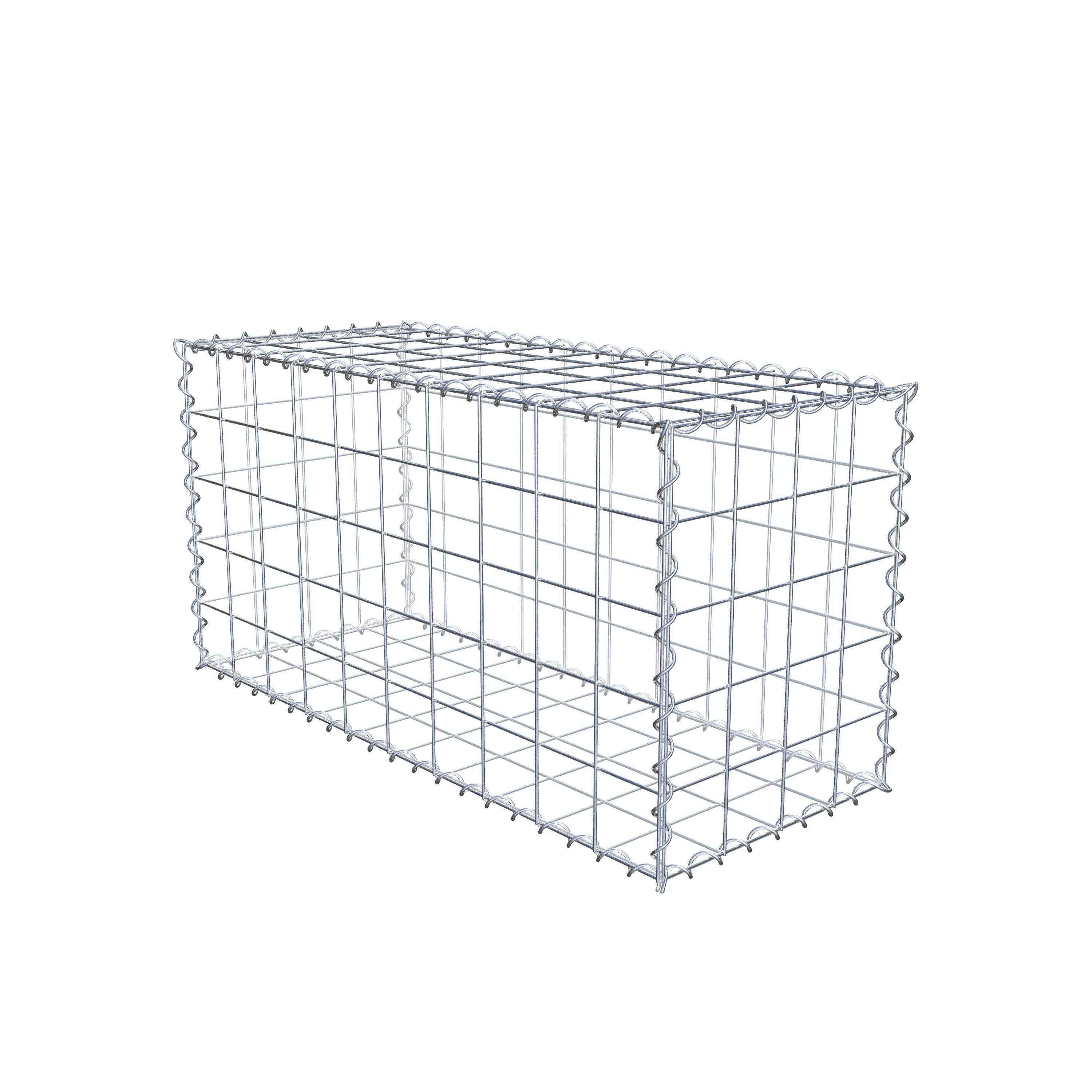 Gabião 100 cm x 50 cm x 40 cm (C x A x P), malhagem 10 cm x 10 cm, espiral