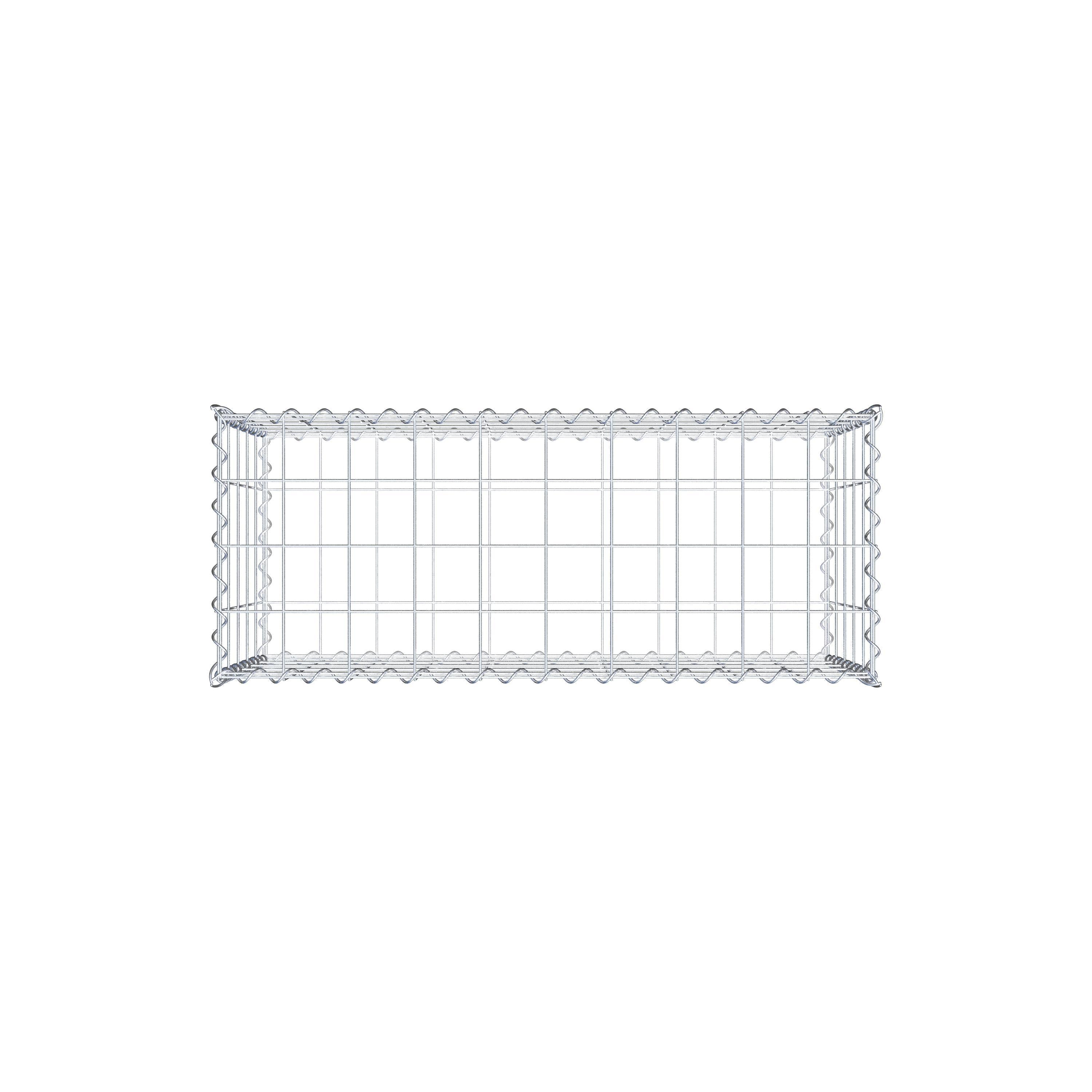 Gabião 100 cm x 50 cm x 40 cm (C x A x P), malhagem 10 cm x 10 cm, espiral