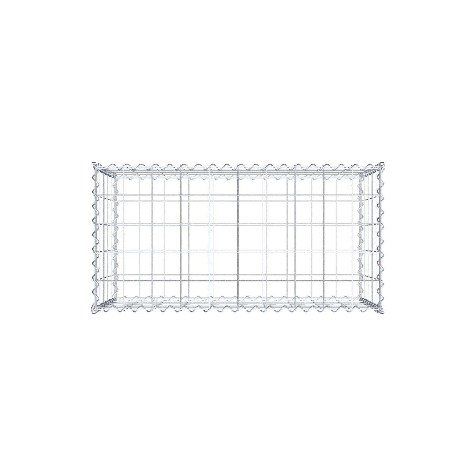 Gabion 100 cm x 50 cm x 50 cm (L x H x P), mailles 10 cm x 10 cm, spirale