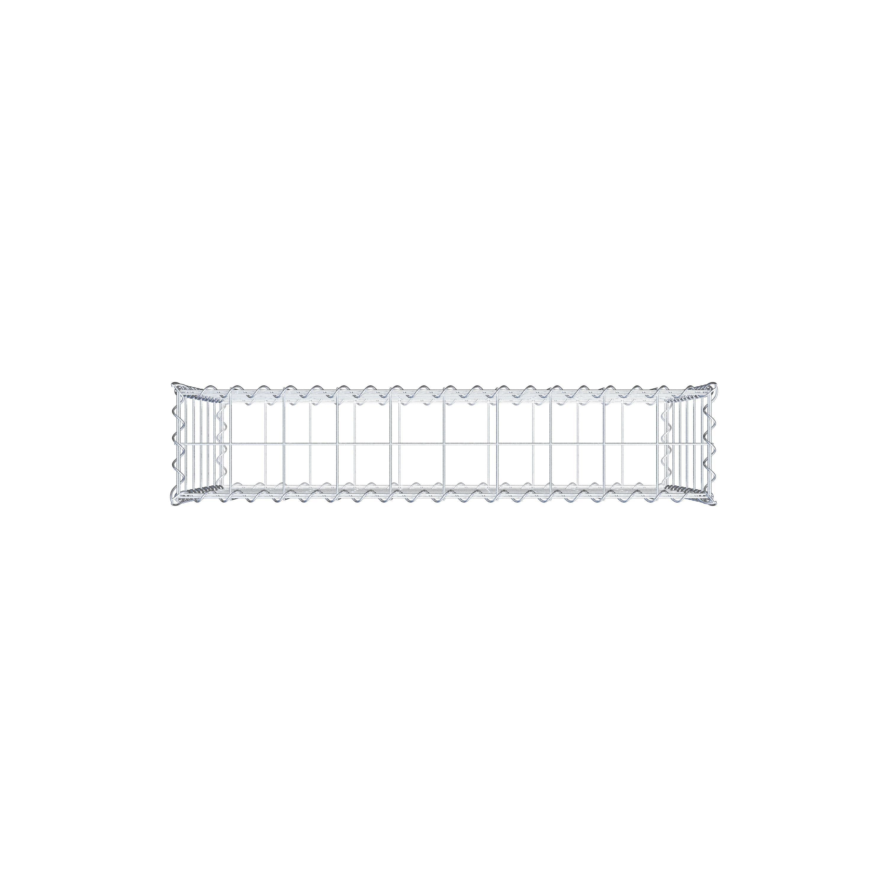 Gabione 100 cm x 60 cm x 20 cm (L x H x T), Maschenweite 10 cm x 10 cm, Spirale