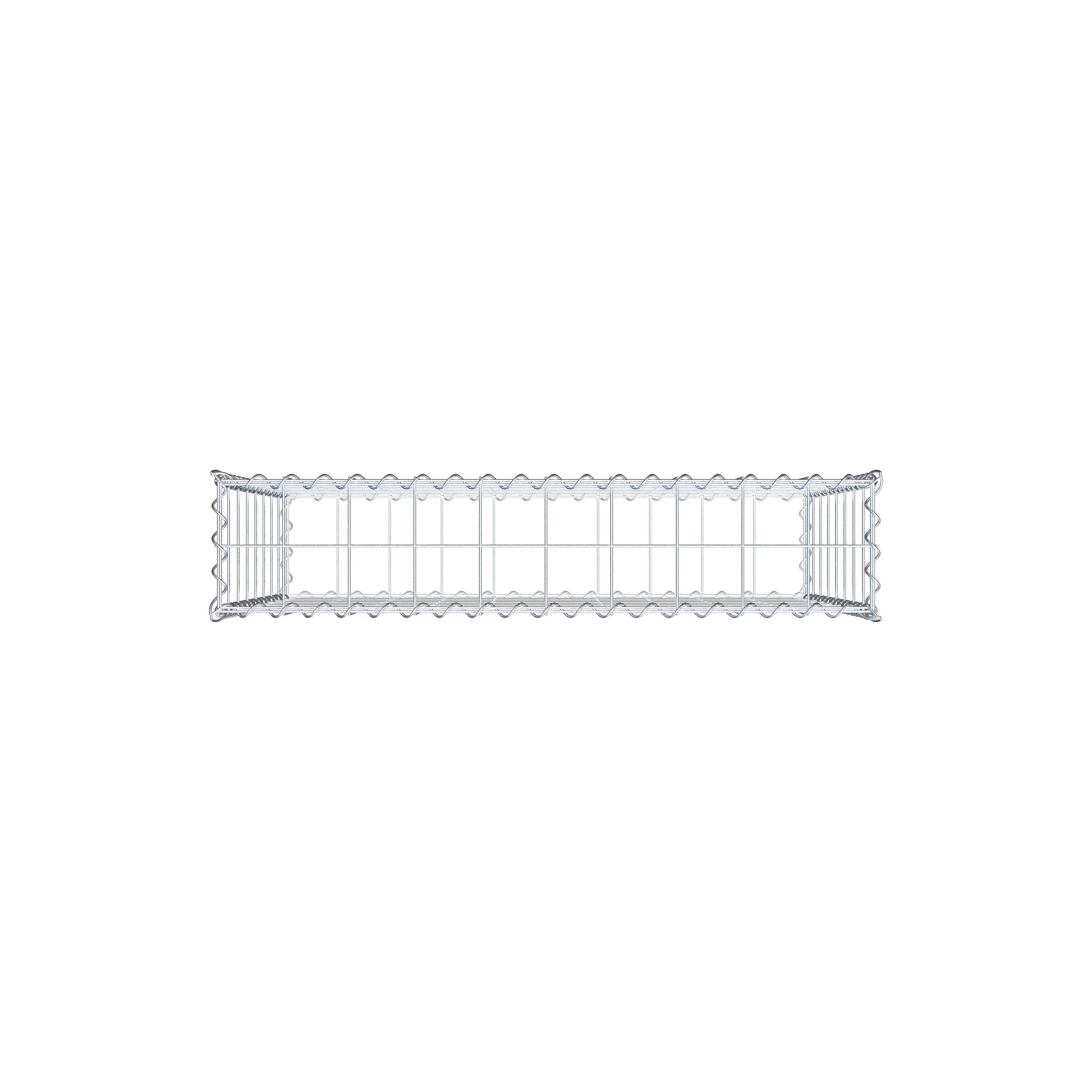 Gabião 100 cm x 80 cm x 20 cm (C x A x P), malhagem 10 cm x 10 cm, espiral