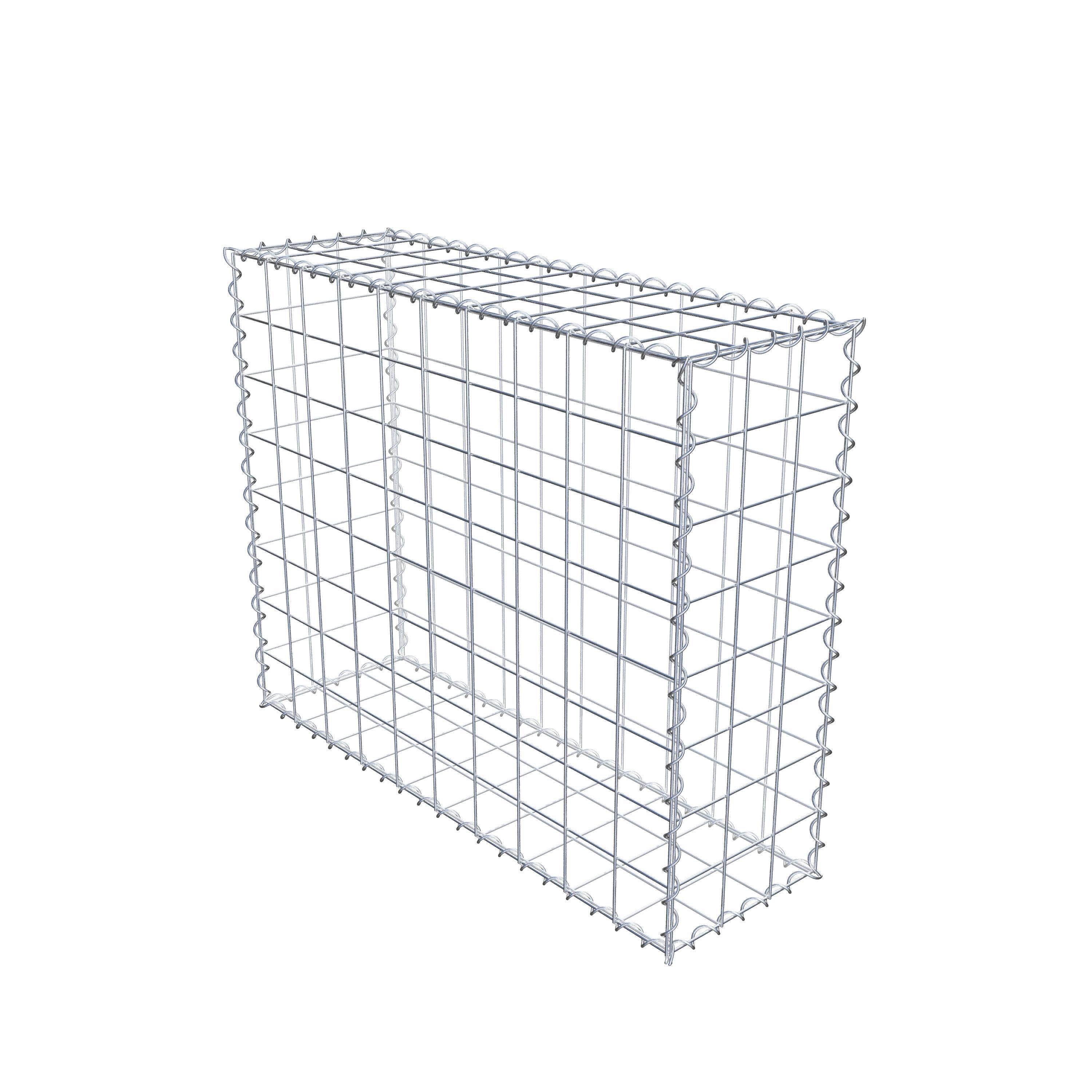 Gabião 100 cm x 80 cm x 30 cm (C x A x P), malhagem 10 cm x 10 cm, espiral