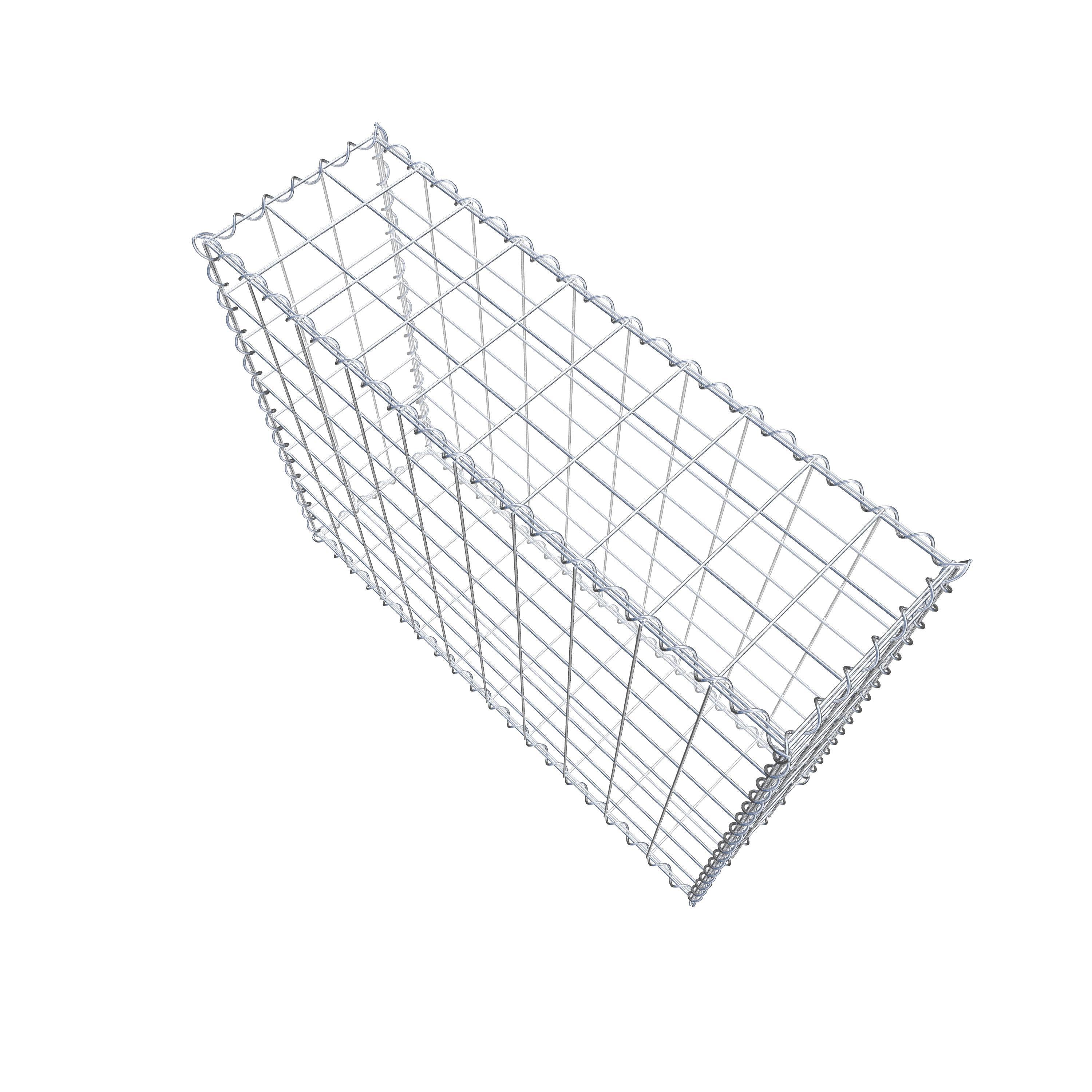 Gabião 100 cm x 80 cm x 30 cm (C x A x P), malhagem 10 cm x 10 cm, espiral