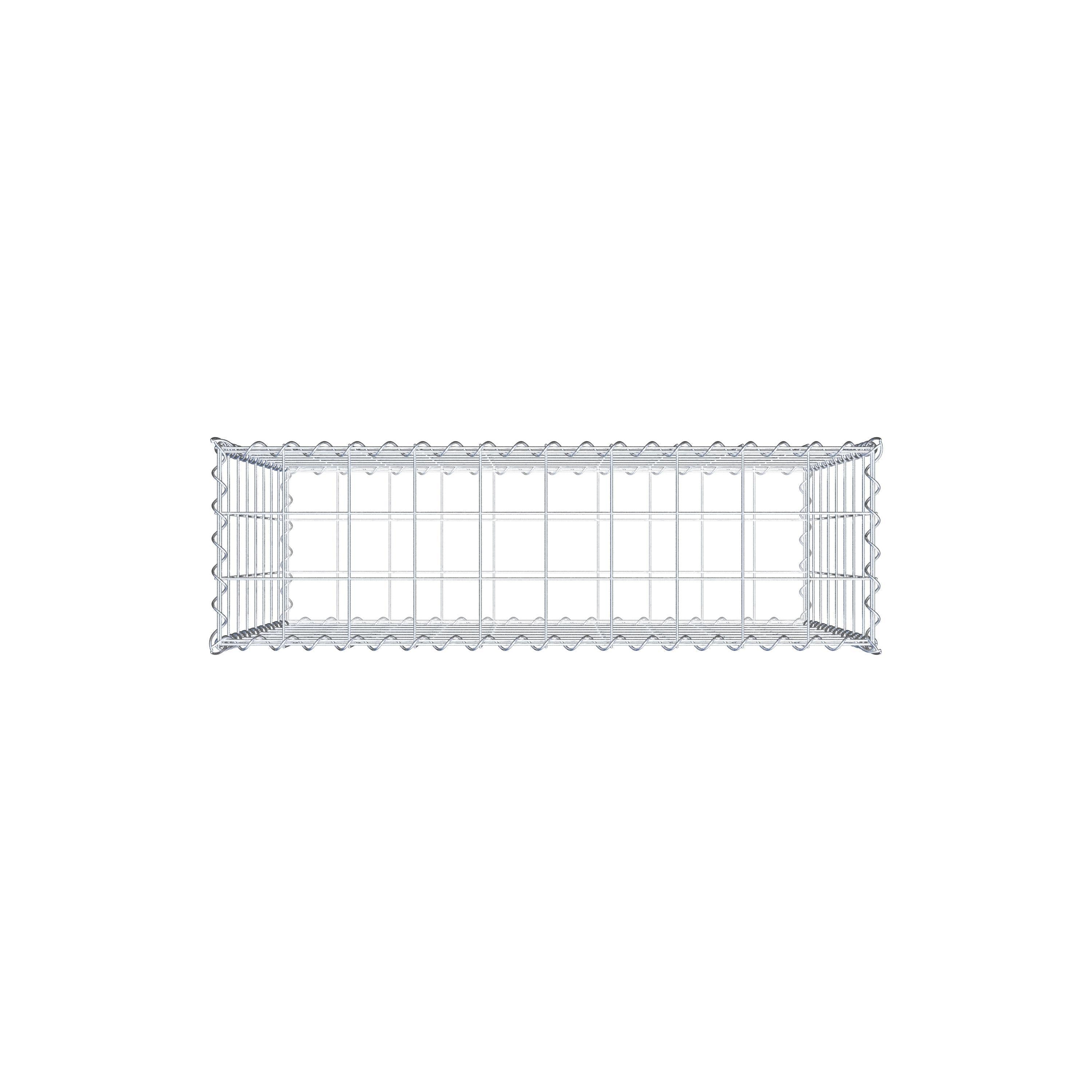 Gabião 100 cm x 80 cm x 30 cm (C x A x P), malhagem 10 cm x 10 cm, espiral