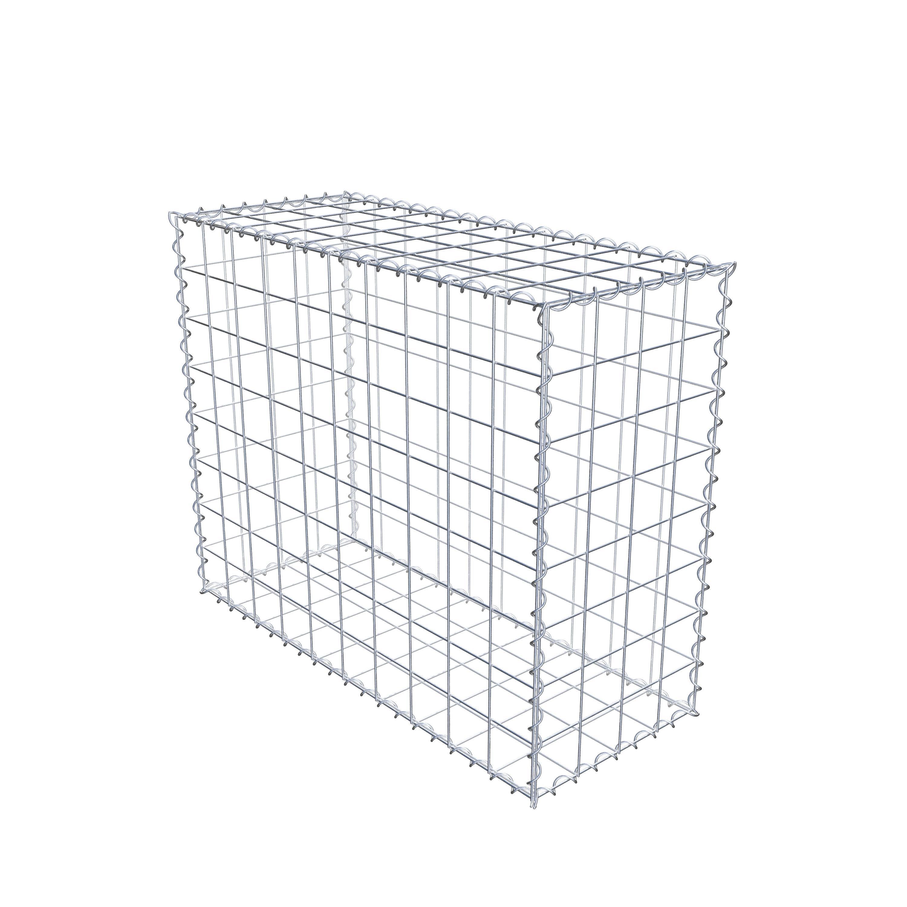 Gabião 100 cm x 80 cm x 40 cm (C x A x P), malhagem 10 cm x 10 cm, espiral
