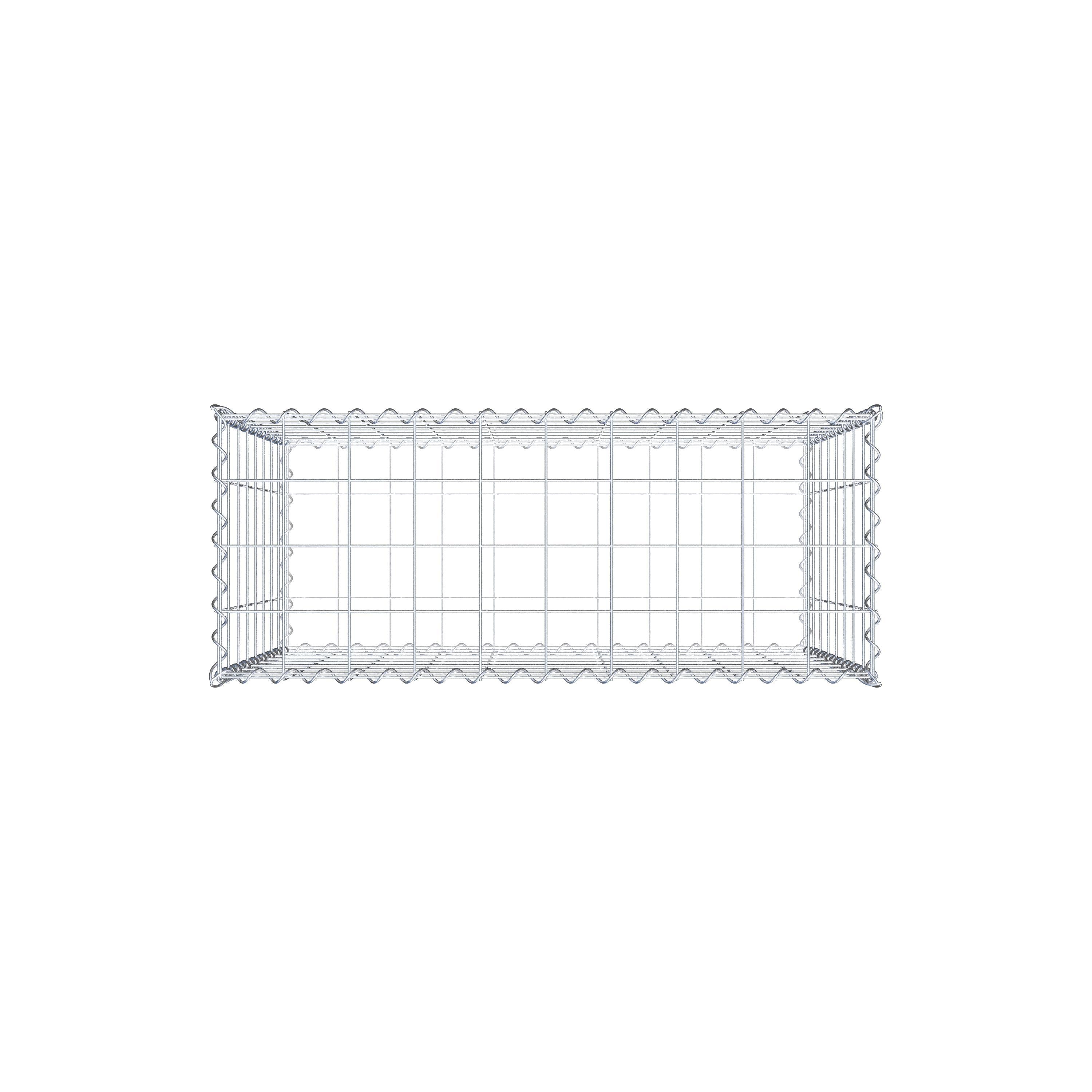 Gabião 100 cm x 80 cm x 40 cm (C x A x P), malhagem 10 cm x 10 cm, espiral