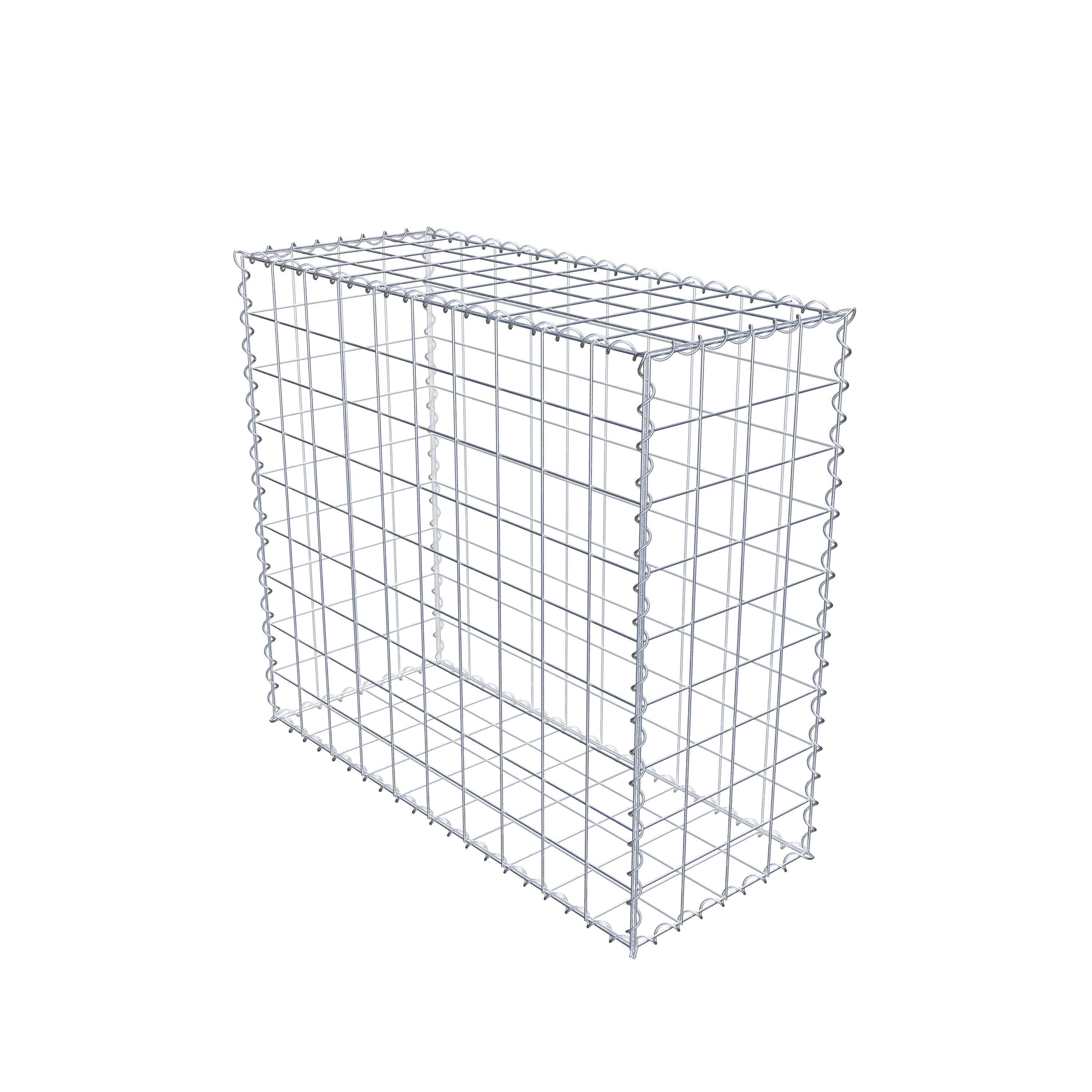 Gabion 100 cm x 90 cm x 40 cm (L x H x D), mesh size 10 cm x 10 cm, spiral