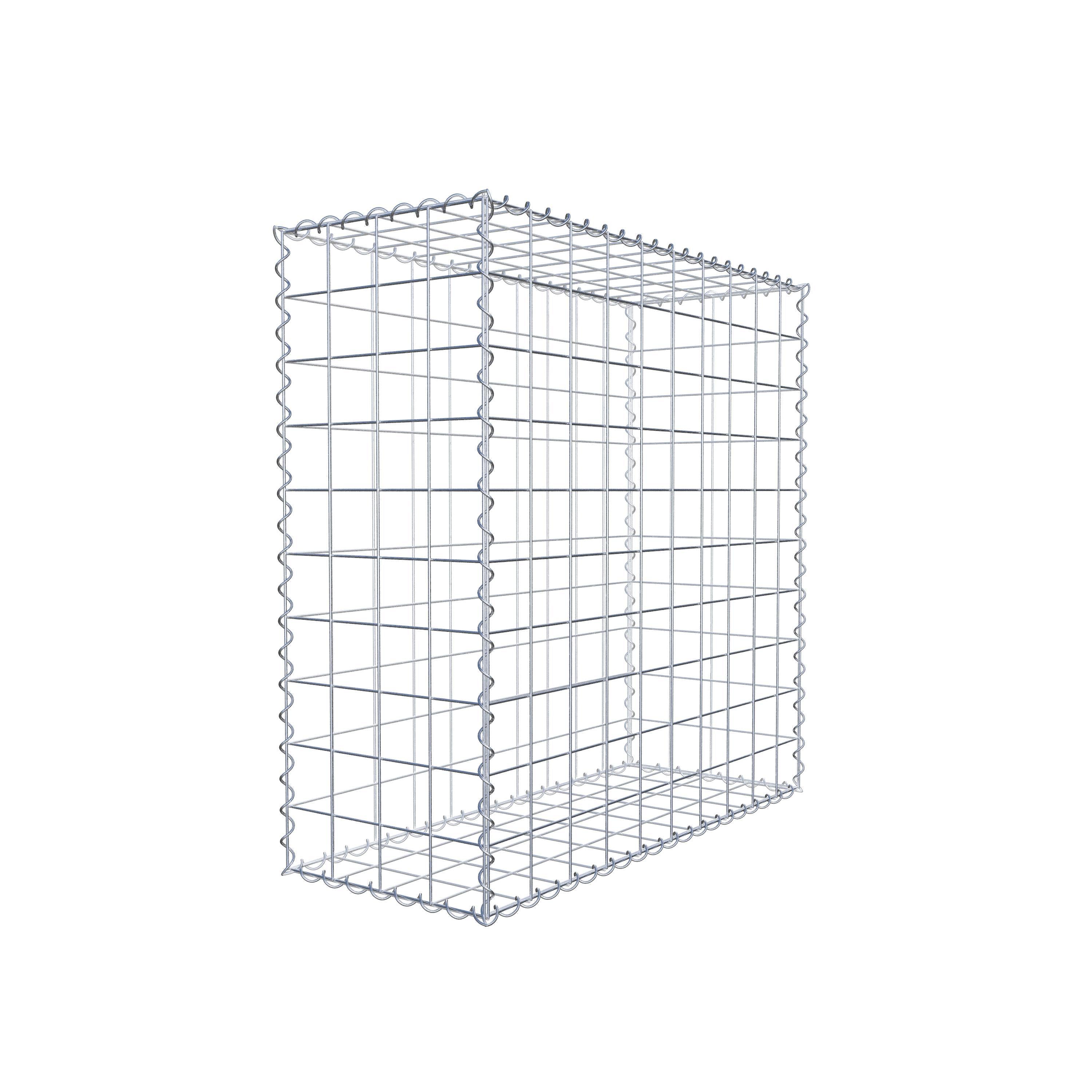 Gabion 100 cm x 100 cm x 40 cm (L x H x D), mesh size 10 cm x 10 cm, spiral