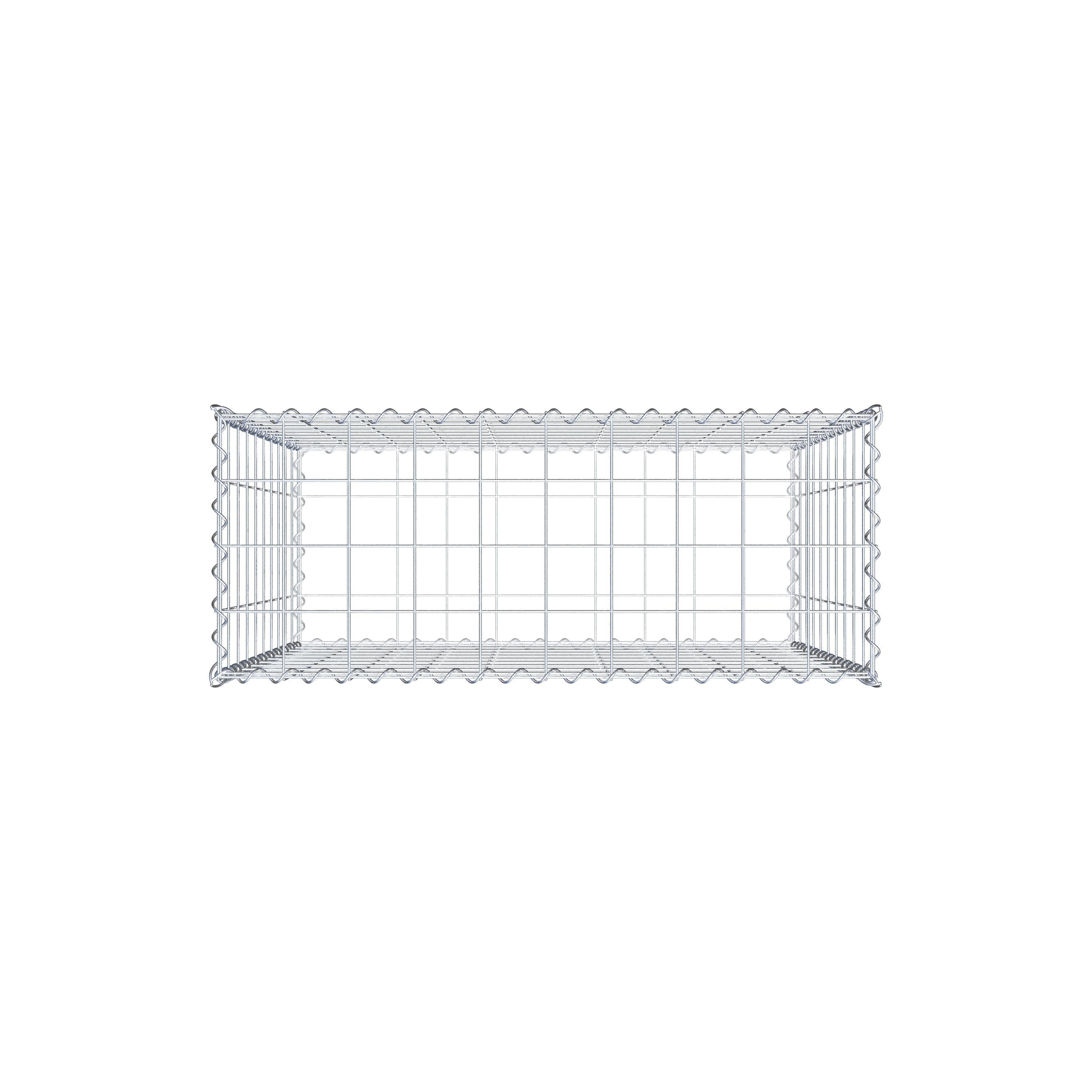 Gabion 100 cm x 100 cm x 40 cm (L x H x D), mesh size 10 cm x 10 cm, spiral