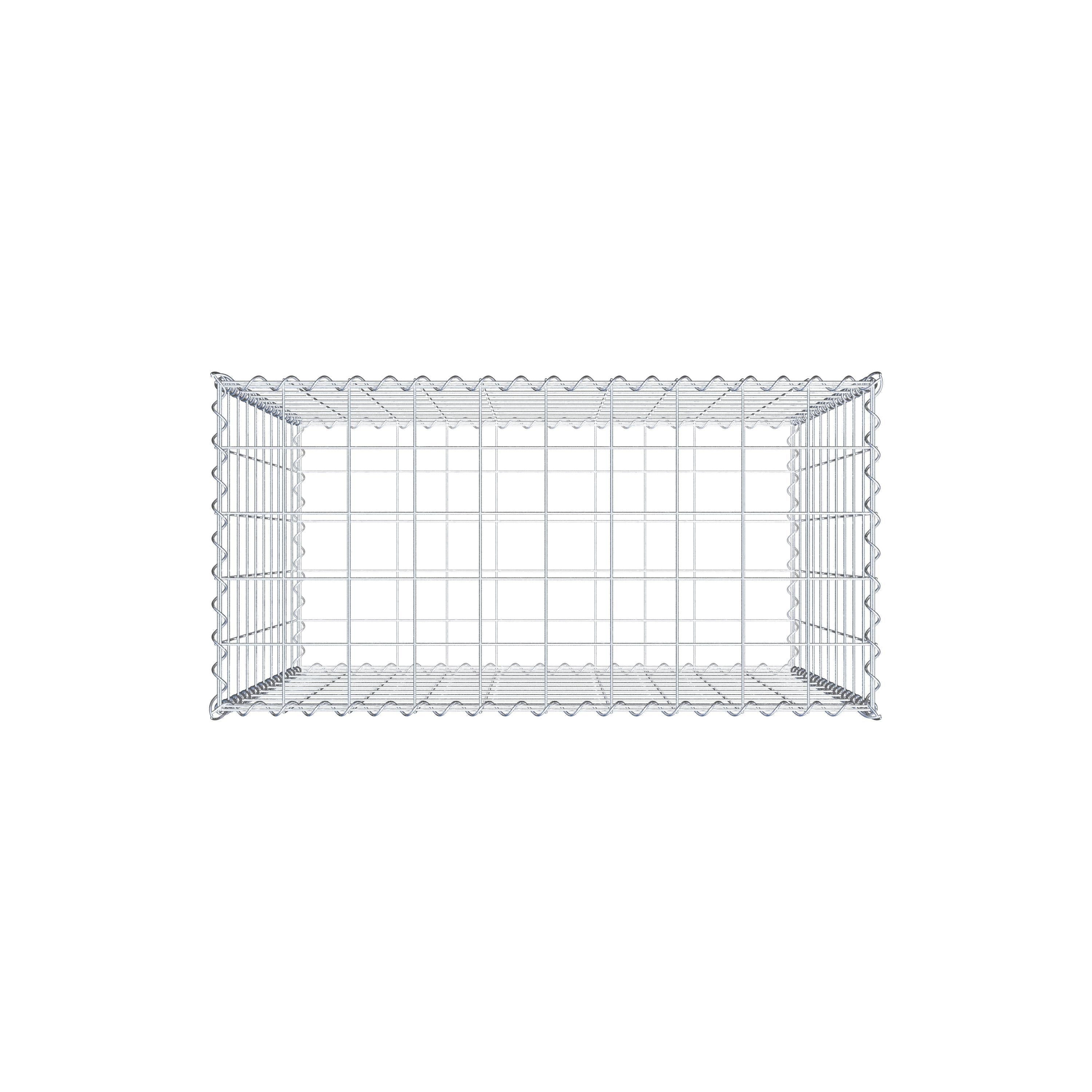 Gabion 100 cm x 100 cm x 50 cm (L x H x P), mailles 10 cm x 10 cm, spirale