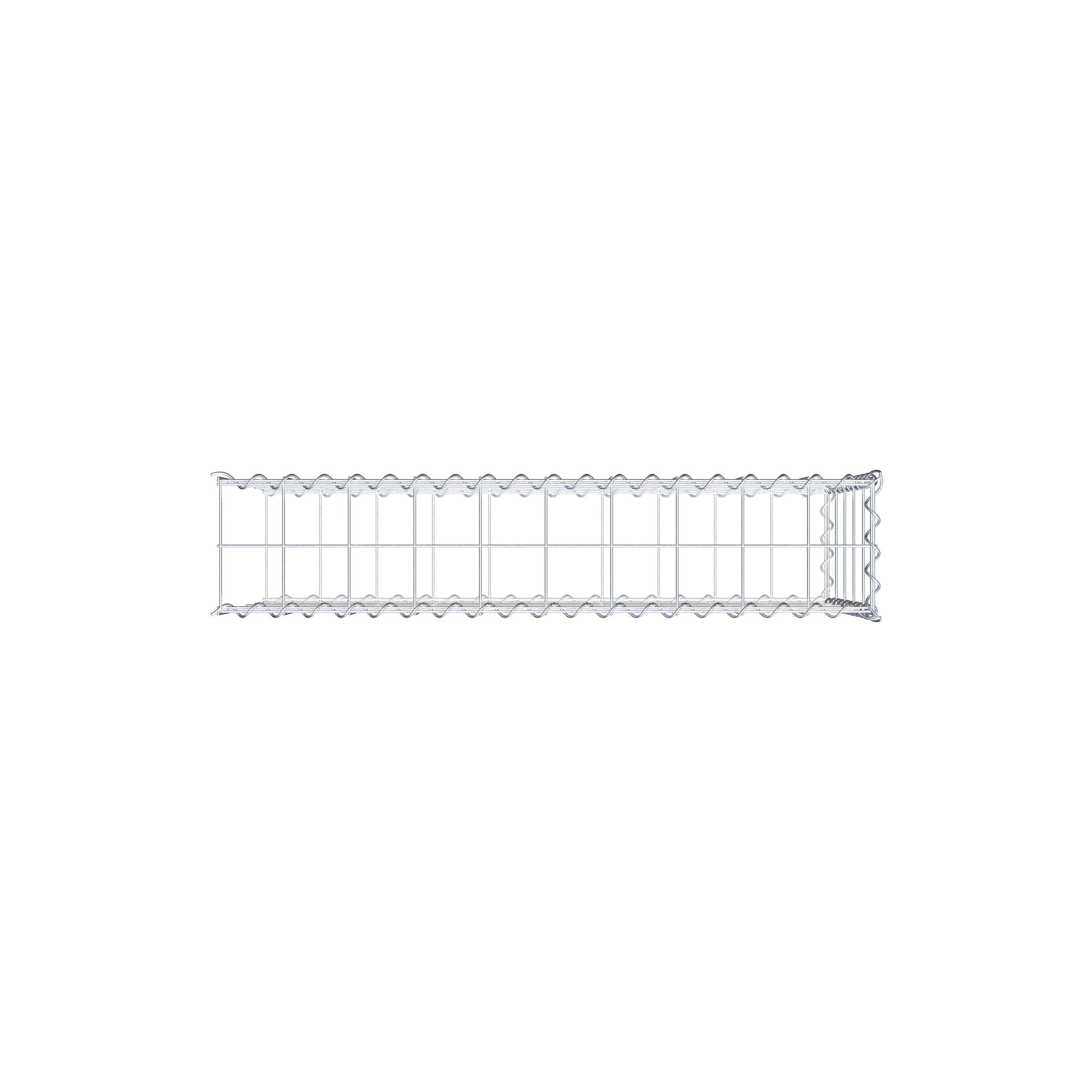 Gabbione aggiuntivo tipo 2 100 cm x 50 cm x 20 cm (L x H x P), dimensione maglia 10 cm x 10 cm, a spirale