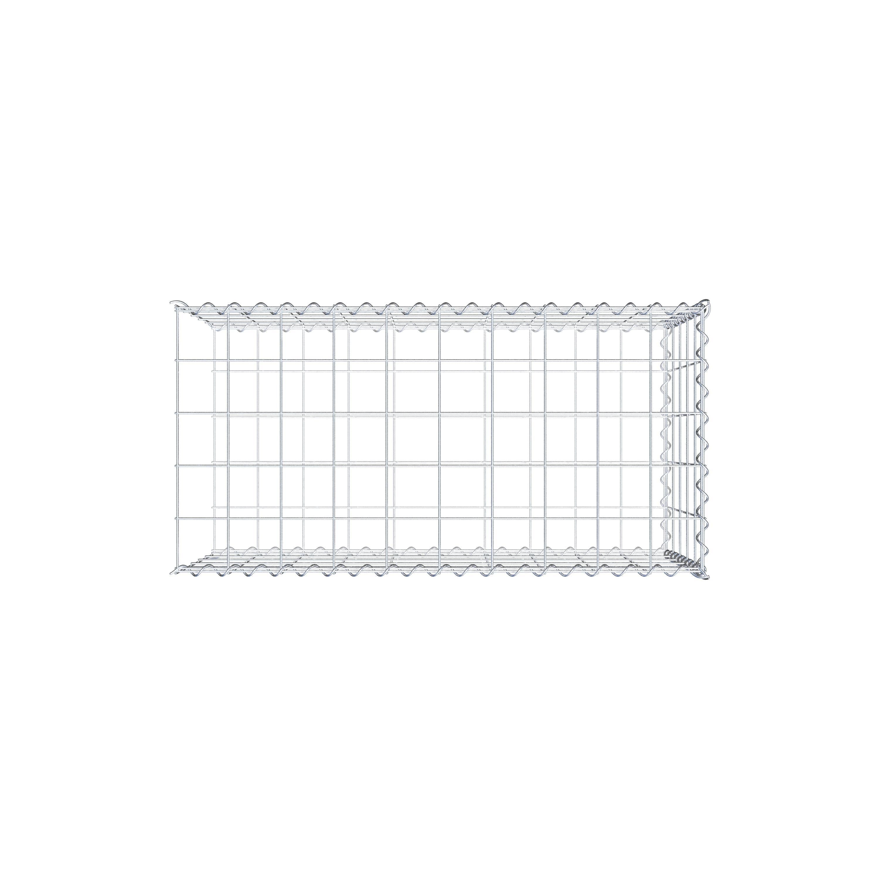 Gabbione aggiuntivo tipo 2 100 cm x 50 cm x 50 cm (L x A x P), maglia 10 cm x 10 cm, spirale