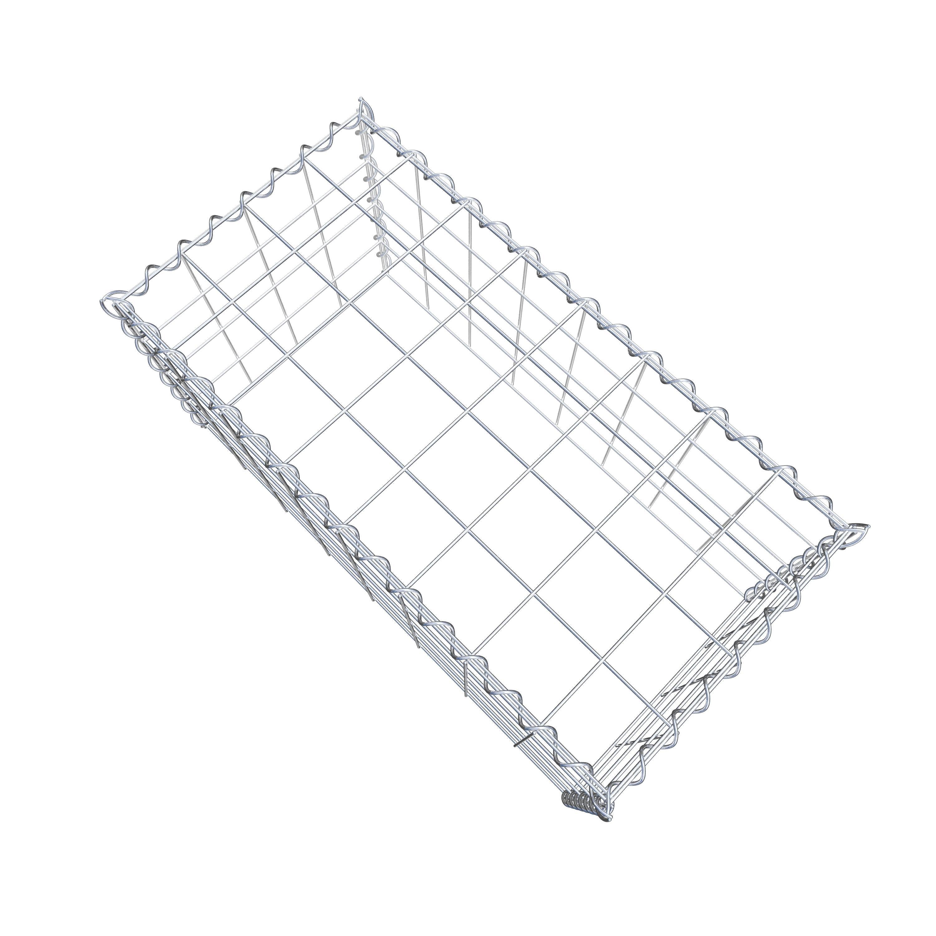 Gabion rapporté type 3 80 cm x 40 cm x 40 cm (L x H x P), mailles 10 cm x 10 cm, spirale
