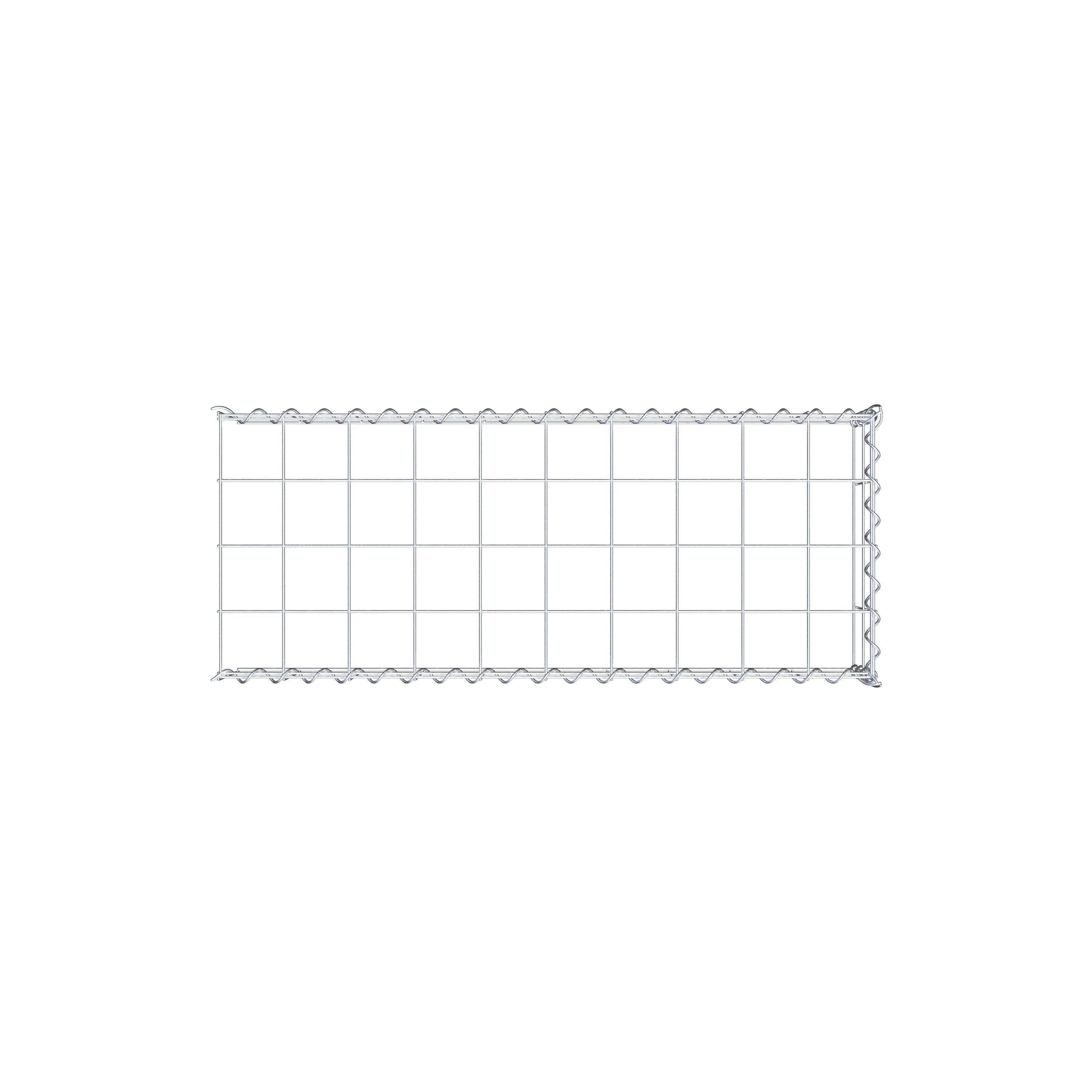Gabbione aggiuntivo tipo 4 100 cm x 20 cm x 40 cm (L x A x P), maglia 10 cm x 10 cm, spirale