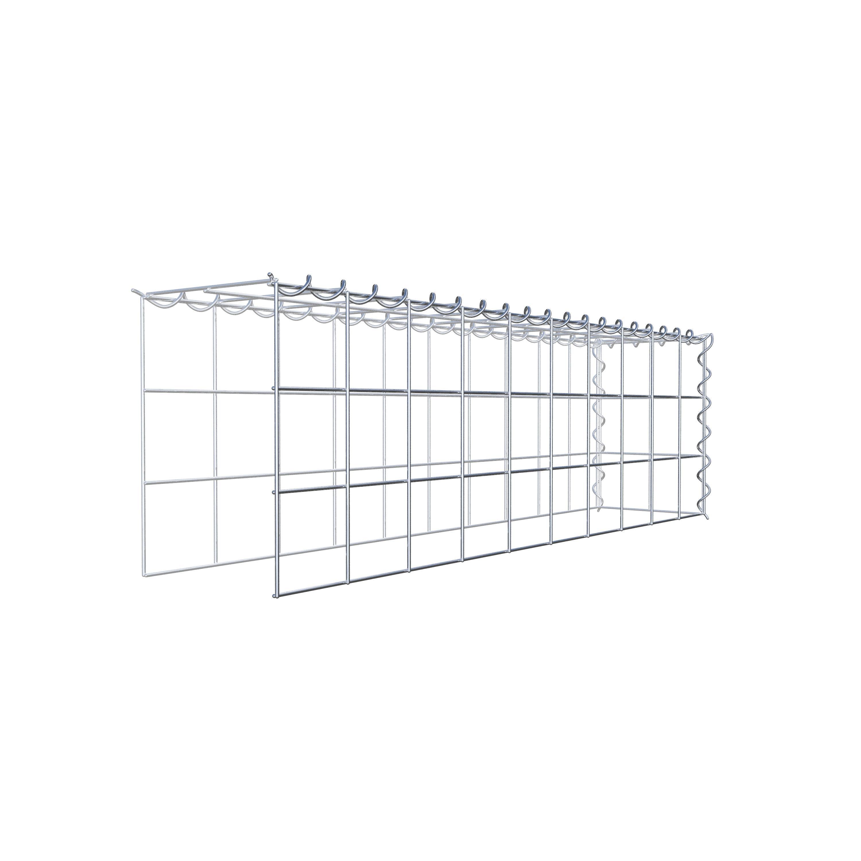 Gabião tipo 4 100 cm x 30 cm x 20 cm (C x A x P), malhagem 10 cm x 10 cm, espiral