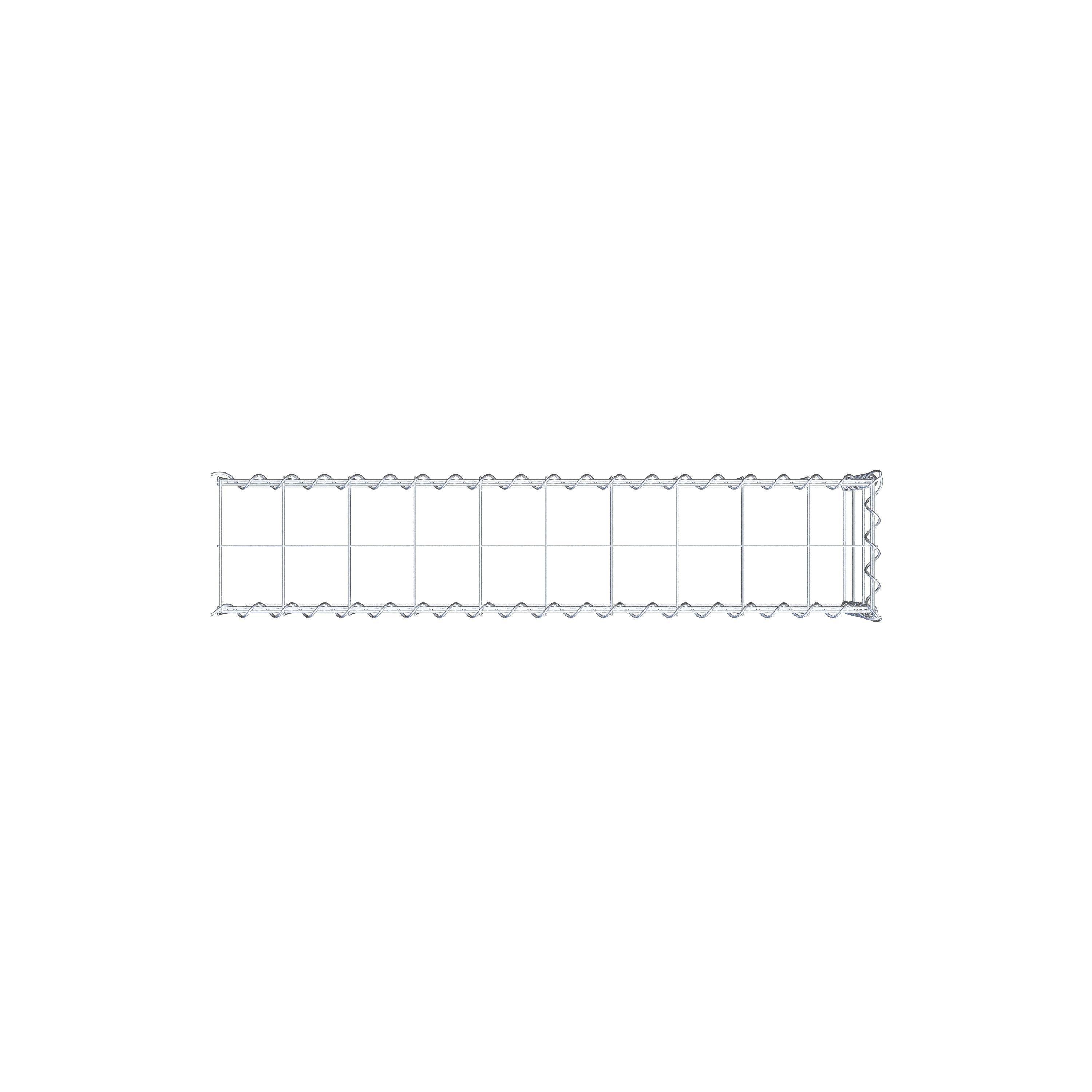 Gabião tipo 4 100 cm x 30 cm x 20 cm (C x A x P), malhagem 10 cm x 10 cm, espiral
