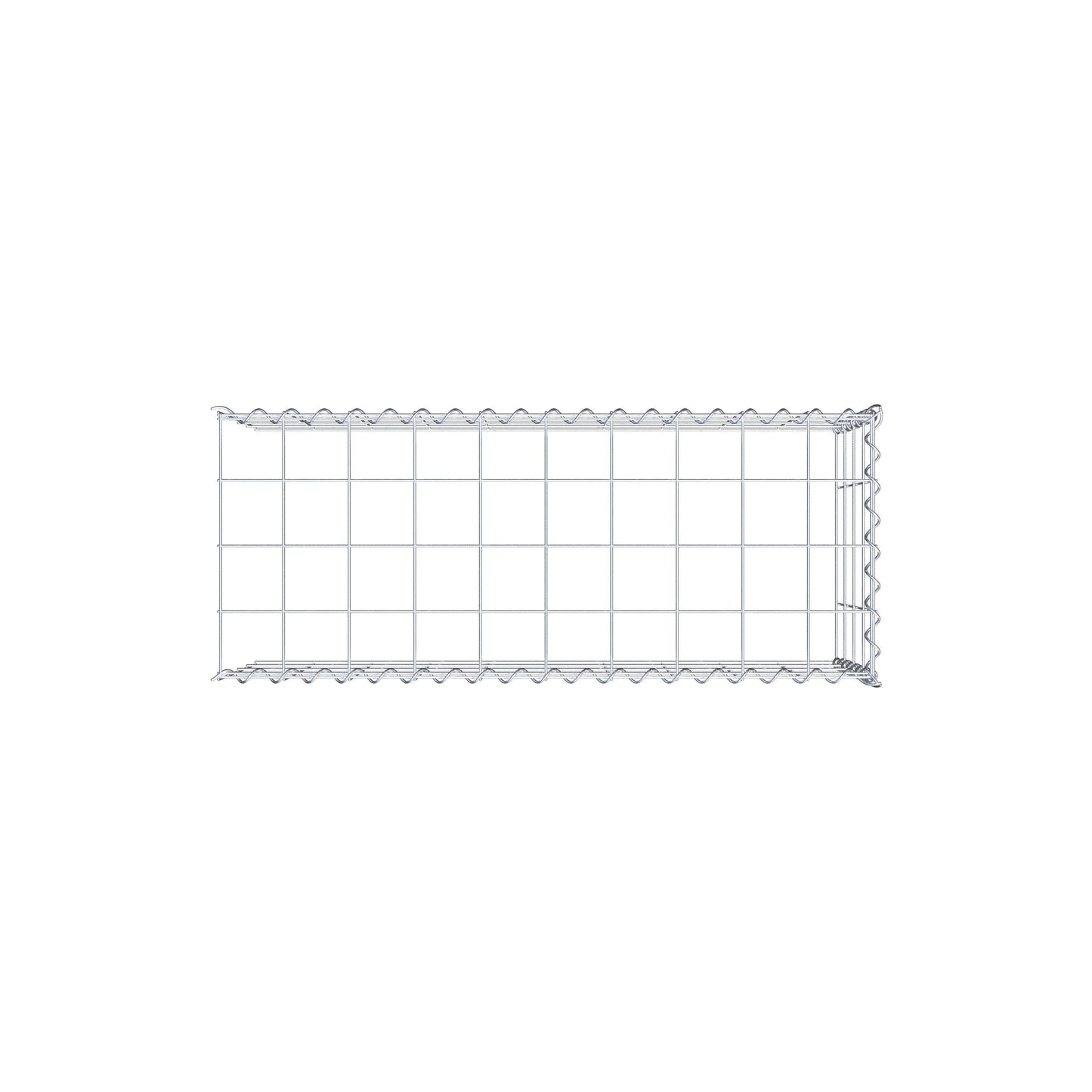 Gabion rapporté type 4 100 cm x 40 cm x 40 cm (L x H x P), mailles 10 cm x 10 cm, spirale