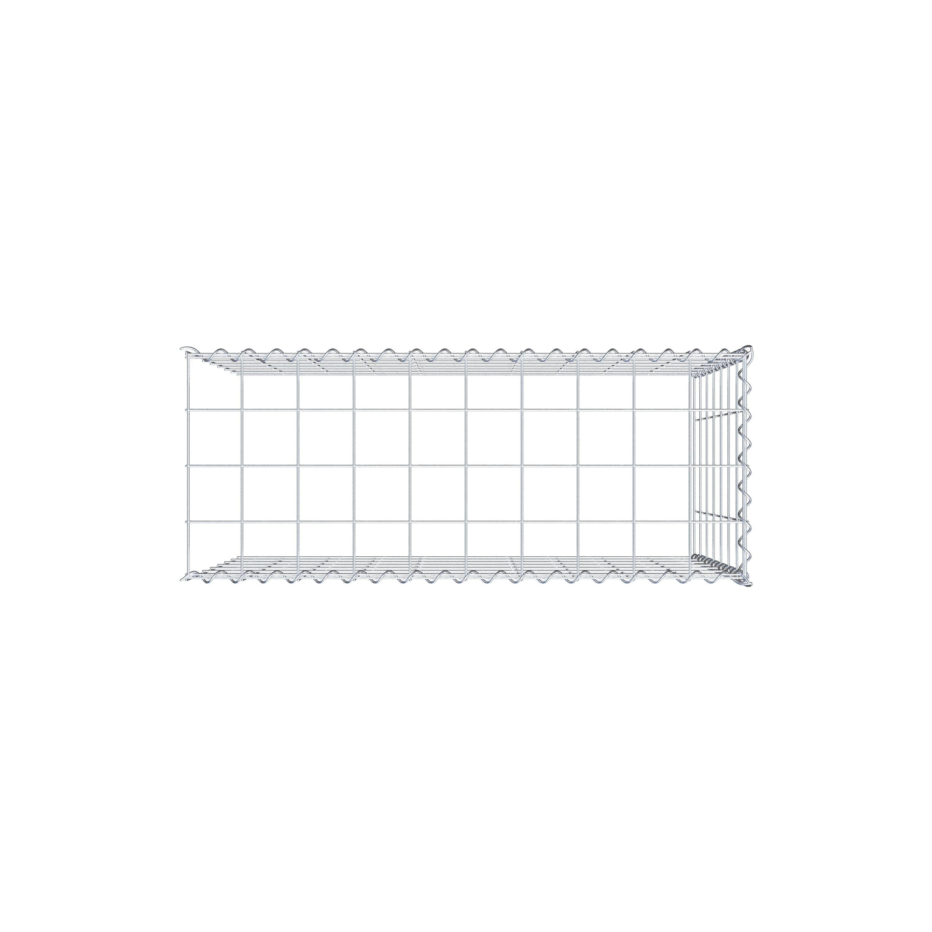 Gabion rapporté type 4 100 cm x 70 cm x 40 cm (L x H x P), mailles 10 cm x 10 cm, spirale