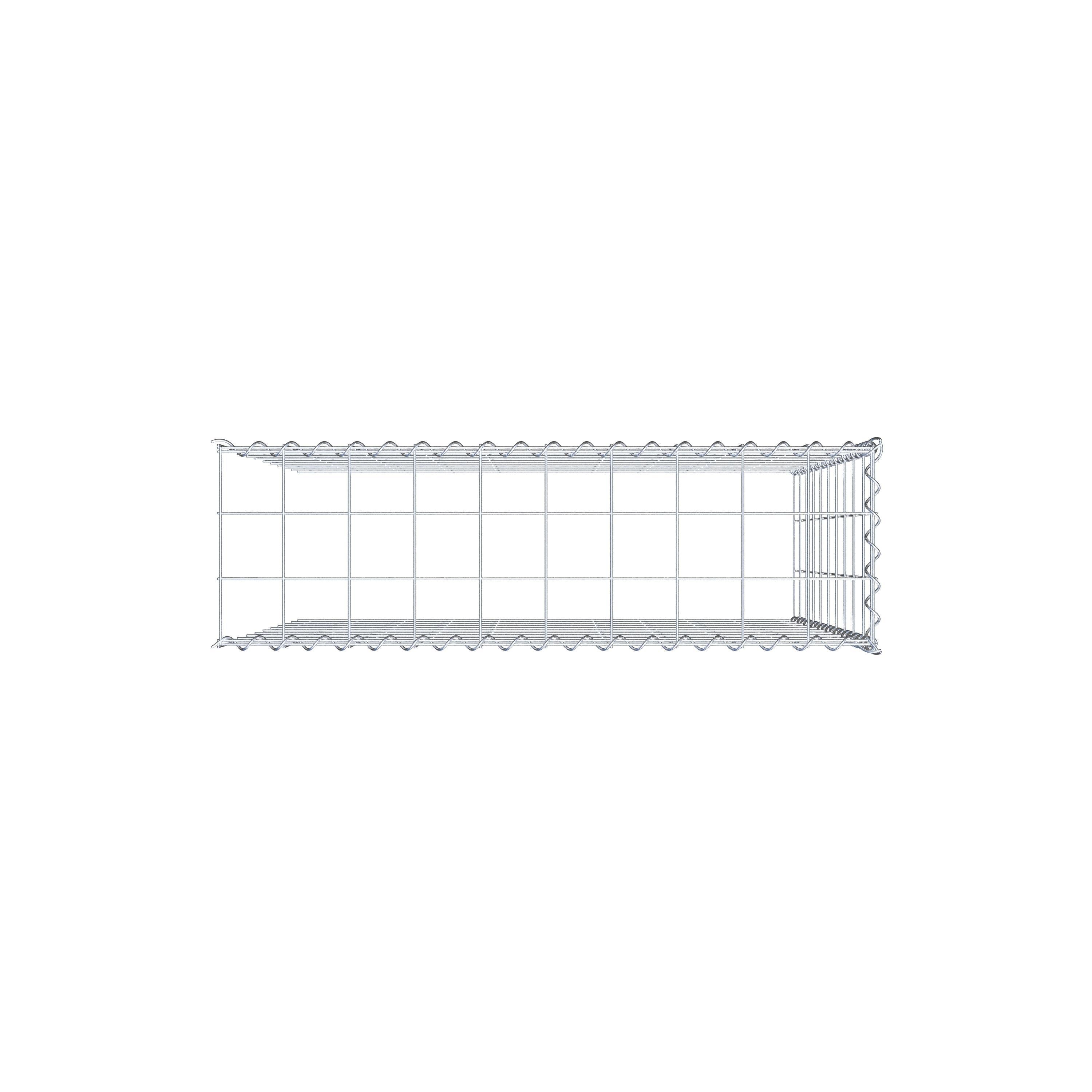 Add-on schanskorf type 4 100 cm x 100 cm x 30 cm (L x H x D), maaswijdte 10 cm x 10 cm, spiraal