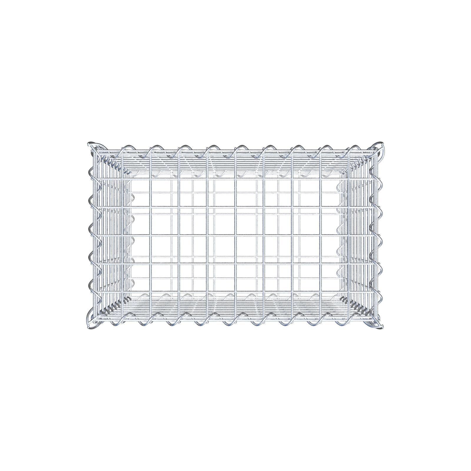 Gabion 50 cm x 50 cm x 30 cm (L x H x D), maskestørrelse 5 cm x 5 cm, spiral