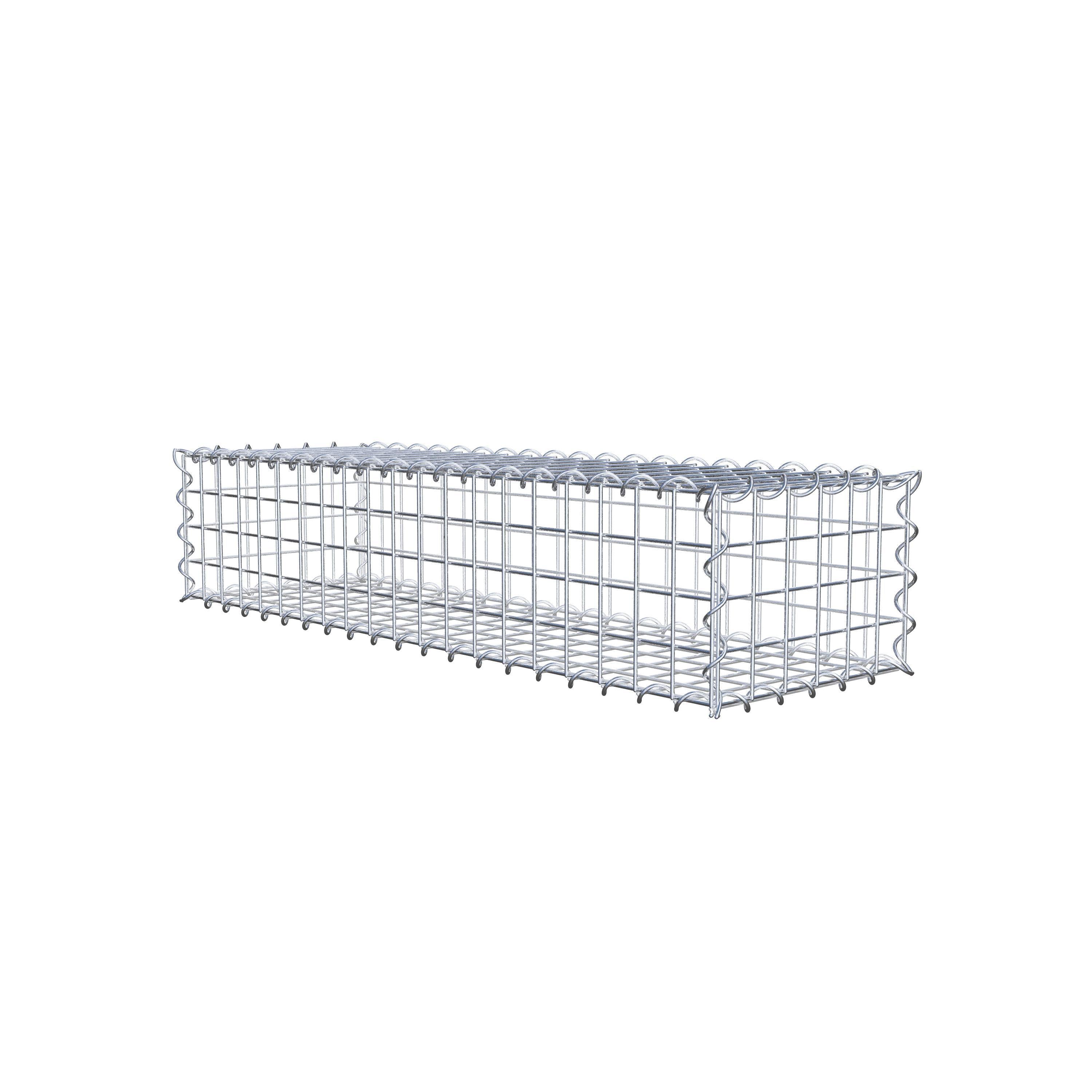 Gabion 100 cm x 20 cm x 30 cm (L x H x D), maskstorlek 5 cm x 5 cm, spiral