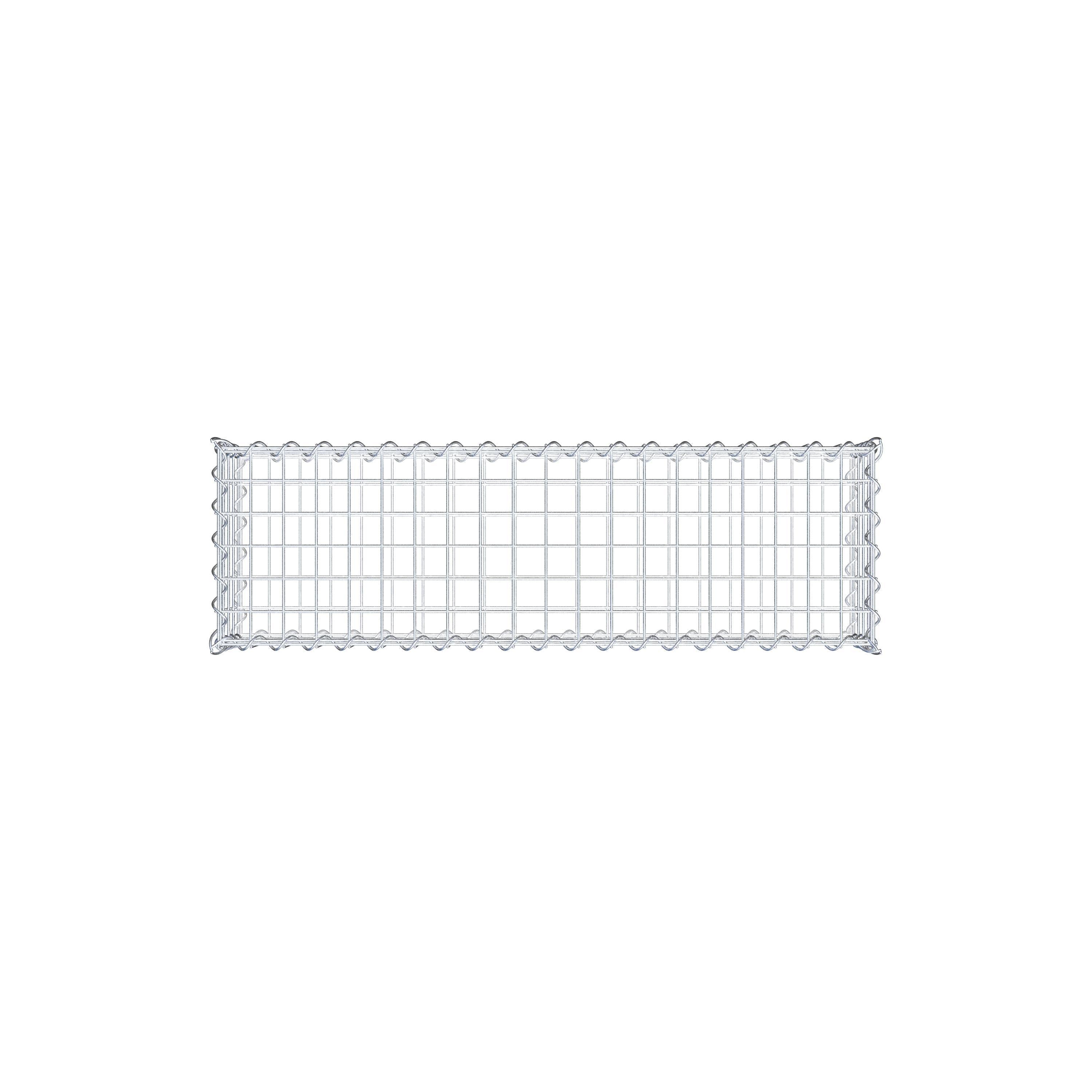 Gabion 100 cm x 20 cm x 30 cm (L x H x D), maskstorlek 5 cm x 5 cm, spiral