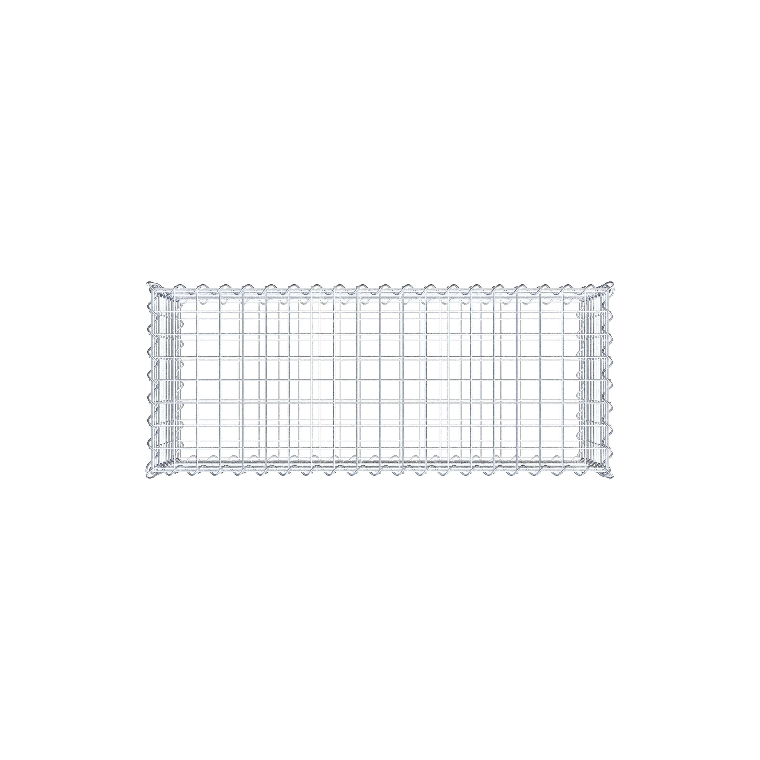 Gabbione 100 cm x 40 cm x 40 cm (L x H x P), maglia 5 cm x 5 cm, spirale