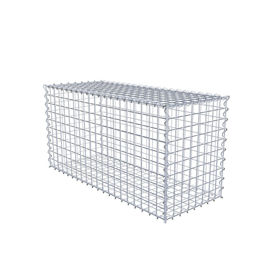 Gabion 100 cm x 50 cm x 40 cm (L x H x D), maskestørrelse 5 cm x 5 cm, spiral