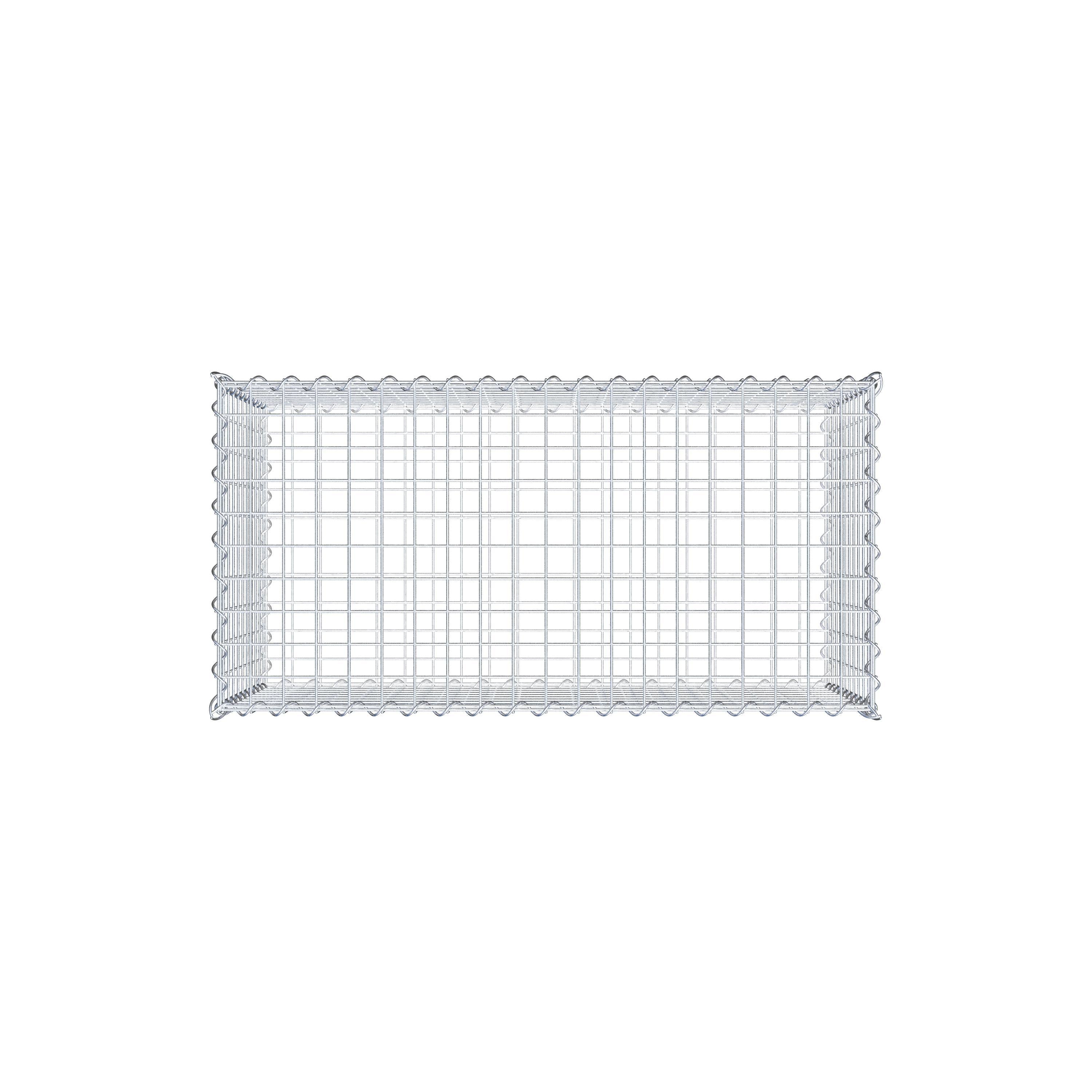 Gavión 100 cm x 50 cm x 50 cm (largo x alto x profundidad), tamaño de malla 5 cm x 5 cm, espiral