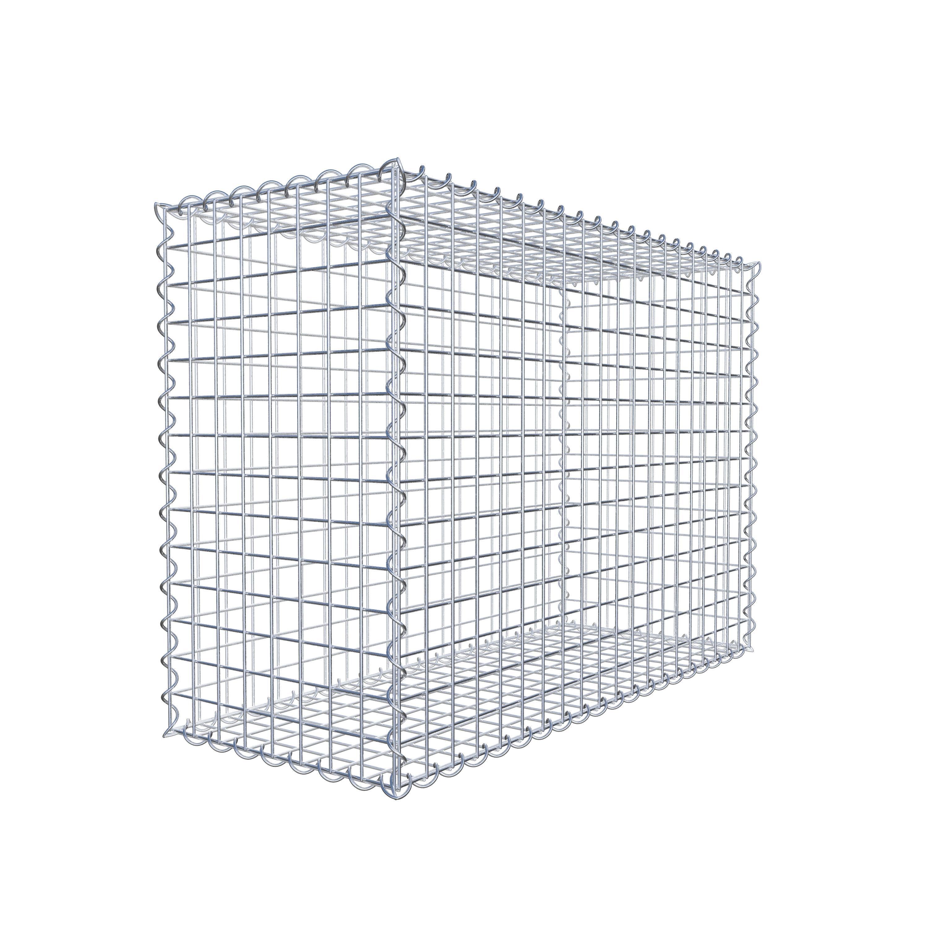Gabião 100 cm x 70 cm x 40 cm (C x A x P), malhagem 5 cm x 5 cm, espiral