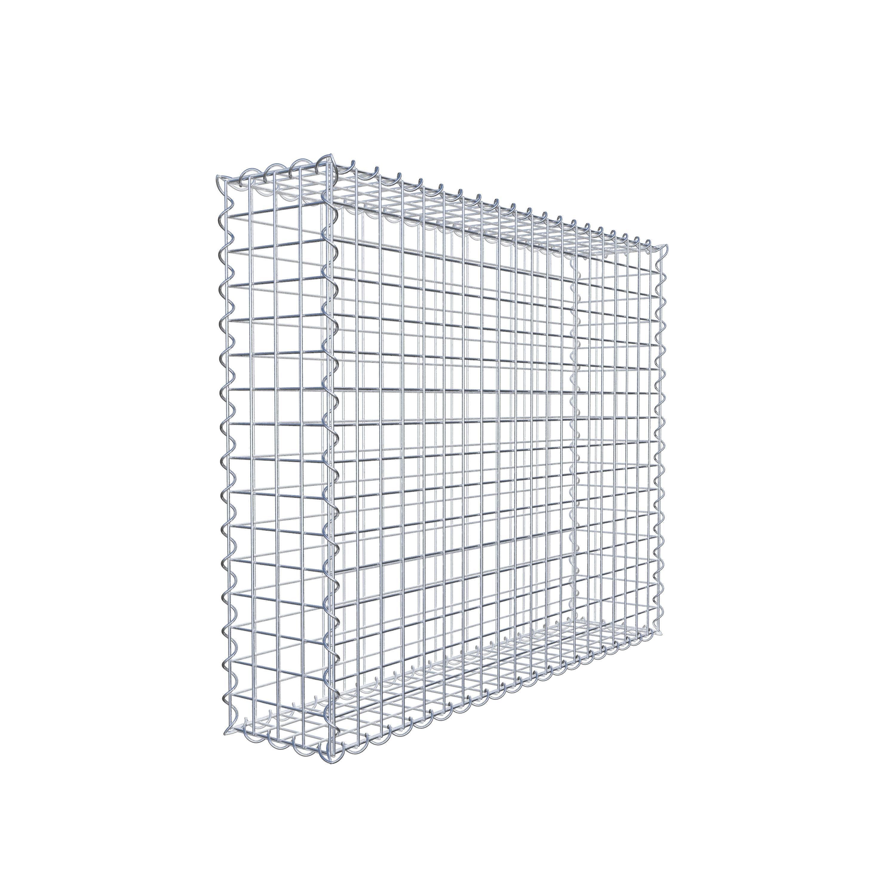 Gabion 100 cm x 80 cm x 20 cm (L x H x D), maskestørrelse 5 cm x 5 cm, spiral