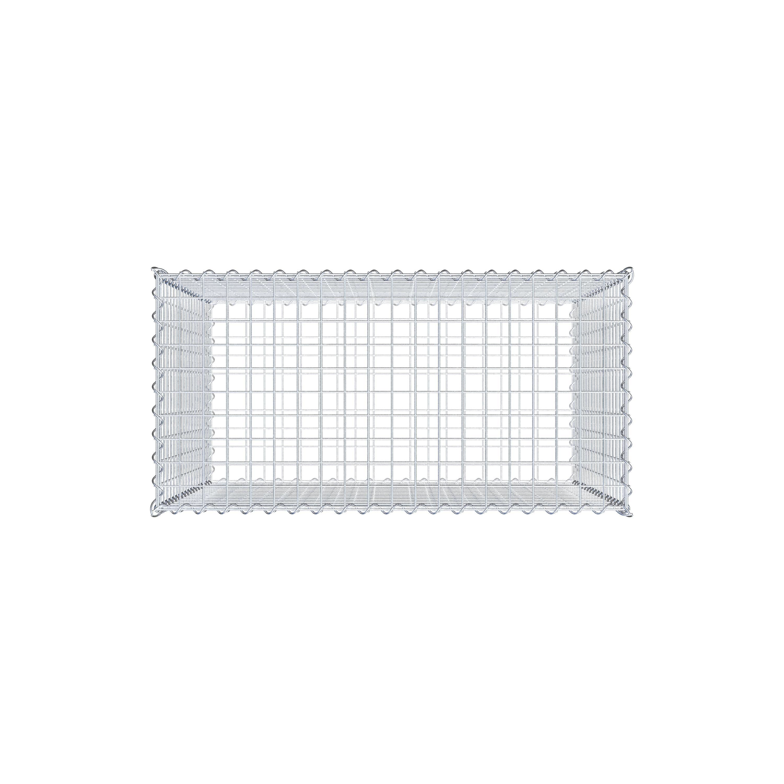 Gabion 100 cm x 90 cm x 50 cm (L x H x D), mesh size 5 cm x 5 cm, spiral