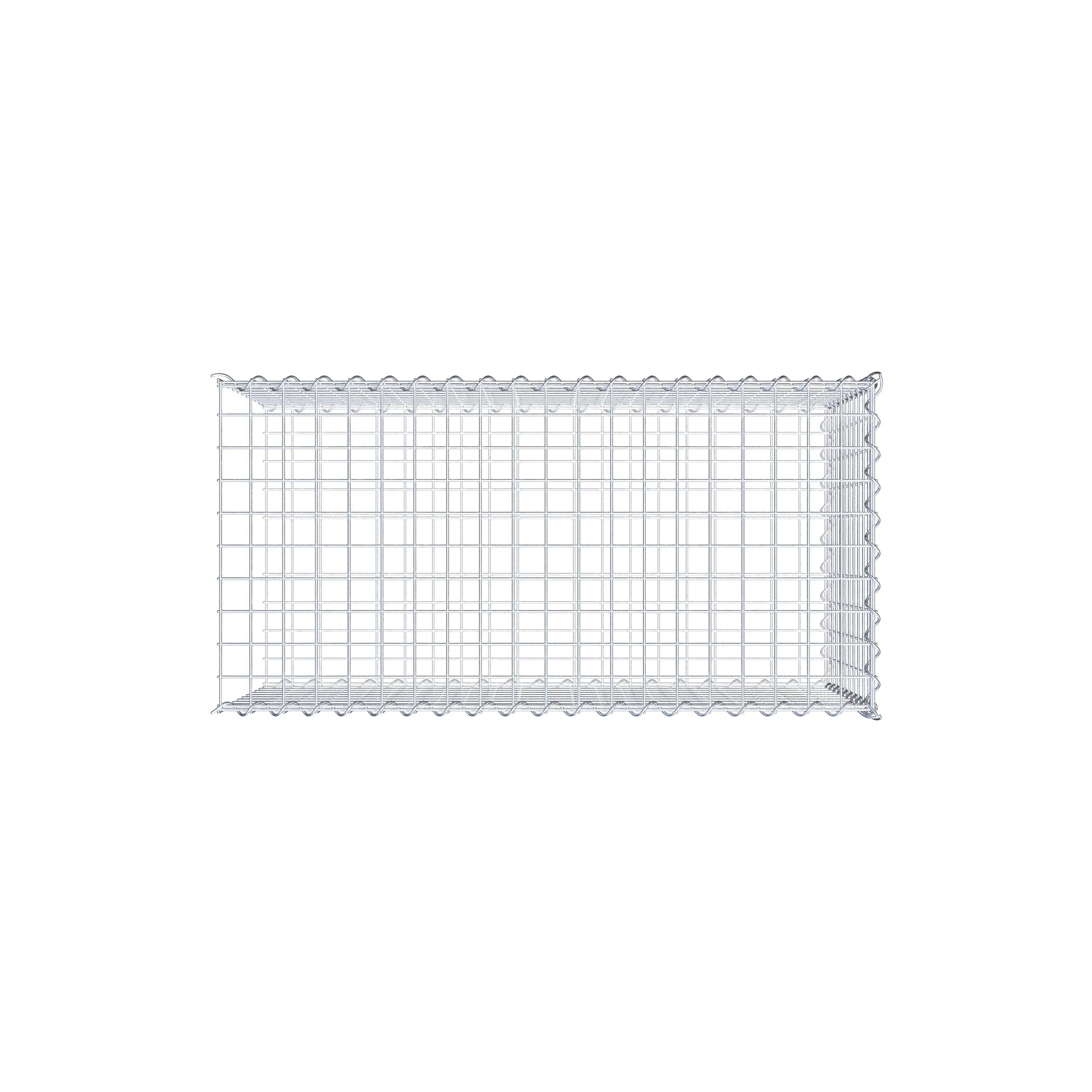 Opvokset gabion type 2 100 cm x 50 cm x 50 cm (L x H x D), maskestørrelse 5 cm x 5 cm, spiral
