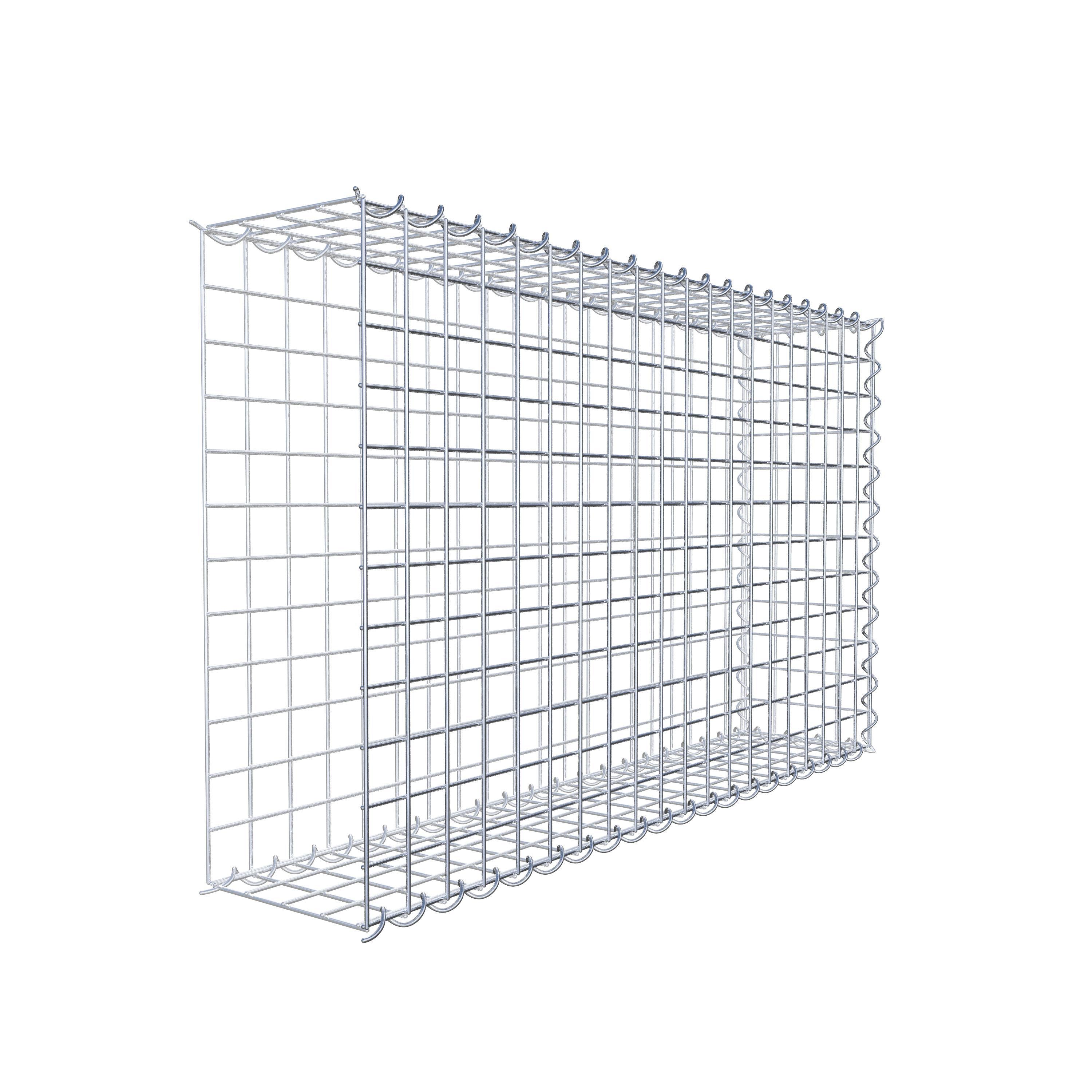 Add-on schanskorf type 2 100 cm x 60 cm x 20 cm (L x H x D), maaswijdte 5 cm x 5 cm, spiraalvormig