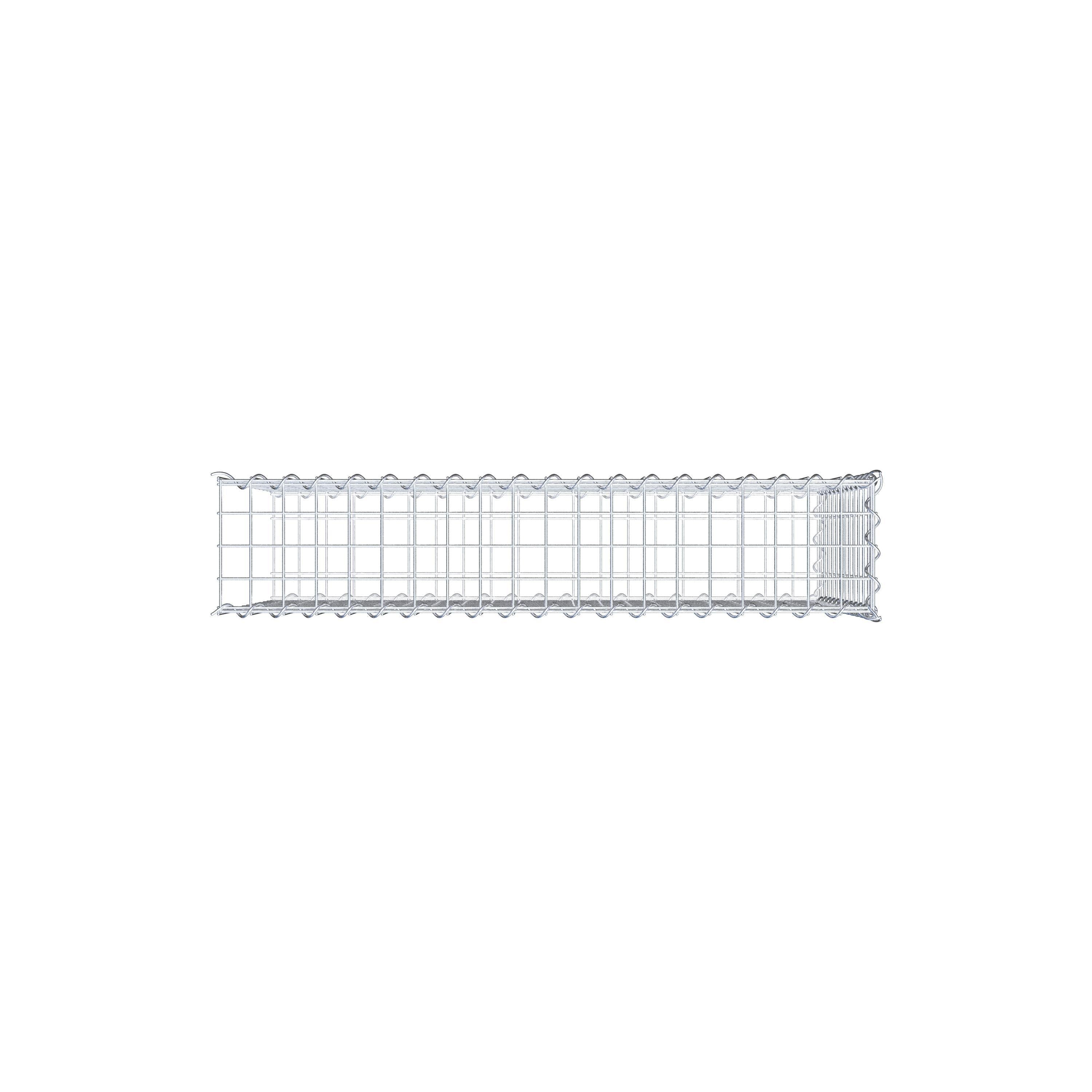Add-on schanskorf type 2 100 cm x 60 cm x 20 cm (L x H x D), maaswijdte 5 cm x 5 cm, spiraalvormig