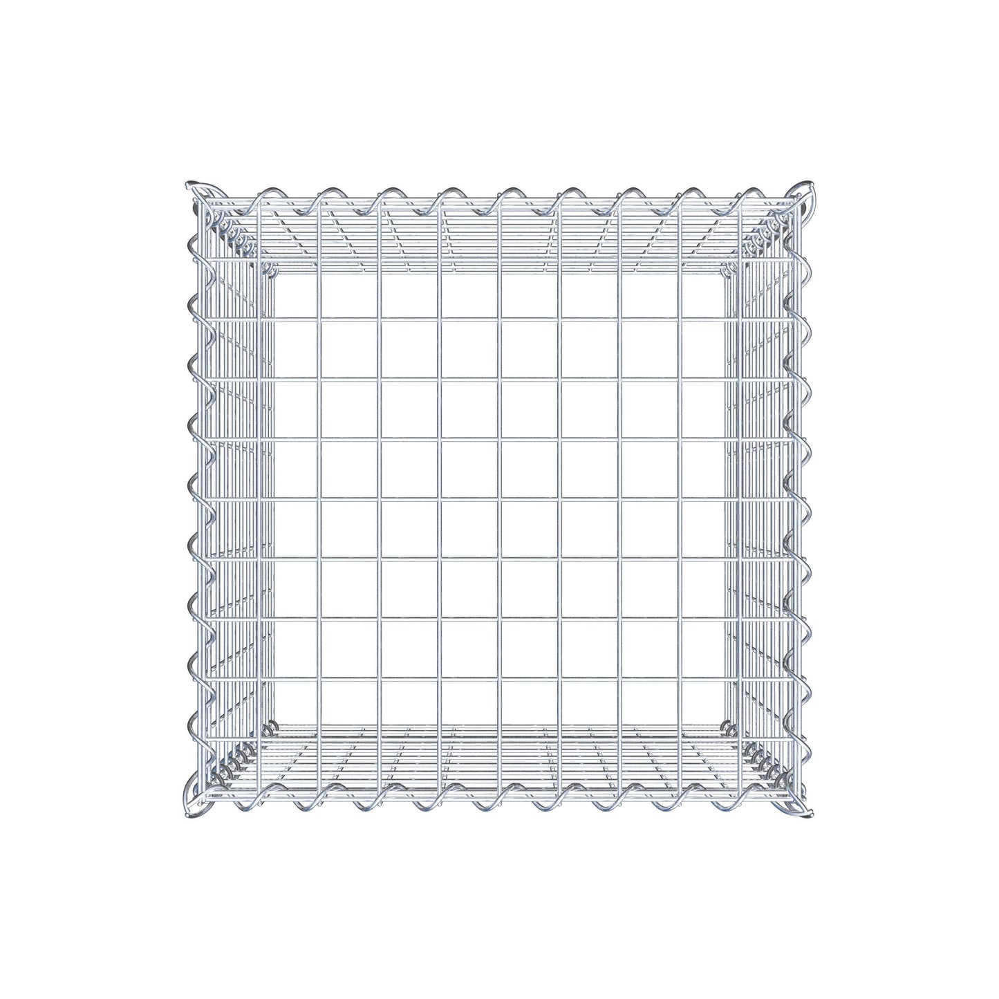 Gavión adulto tipo 3 50 cm x 50 cm x 50 cm (largo x alto x profundidad), tamaño de malla 5 cm x 5 cm, espiral