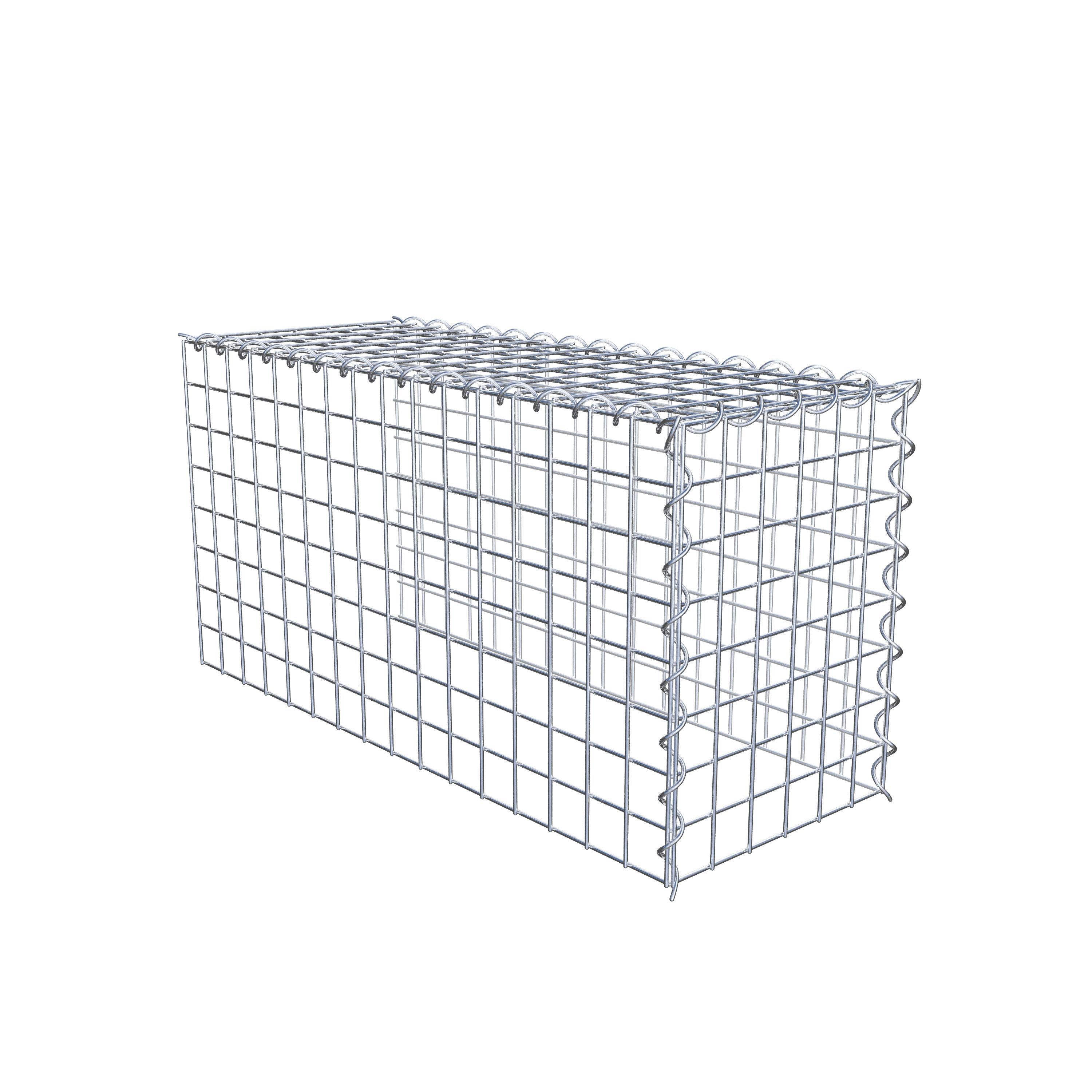 Gabion rapporté type 4 80 cm x 40 cm x 30 cm (L x H x P), mailles 5 cm x 5 cm, spirale