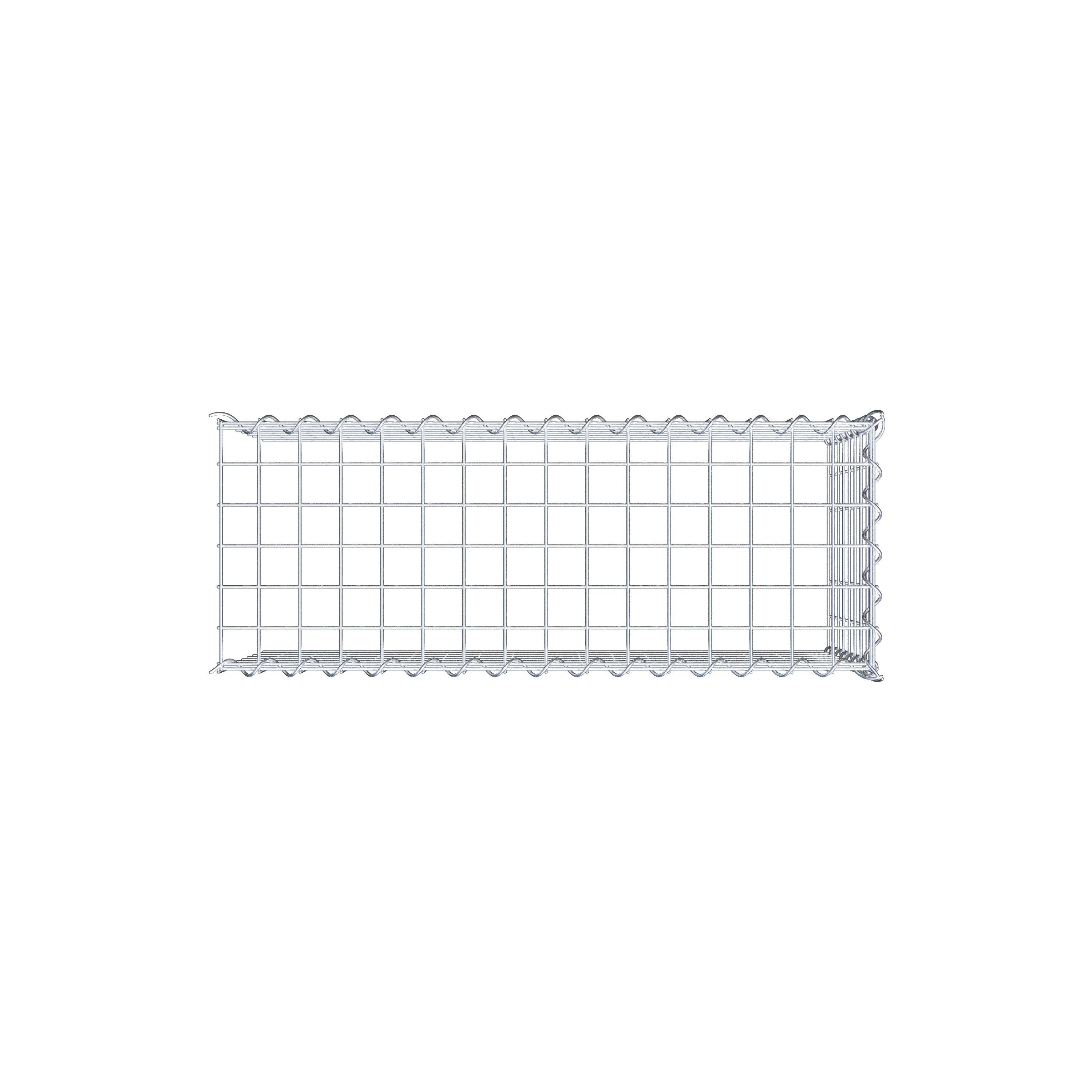 Gabion rapporté type 4 80 cm x 40 cm x 30 cm (L x H x P), mailles 5 cm x 5 cm, spirale