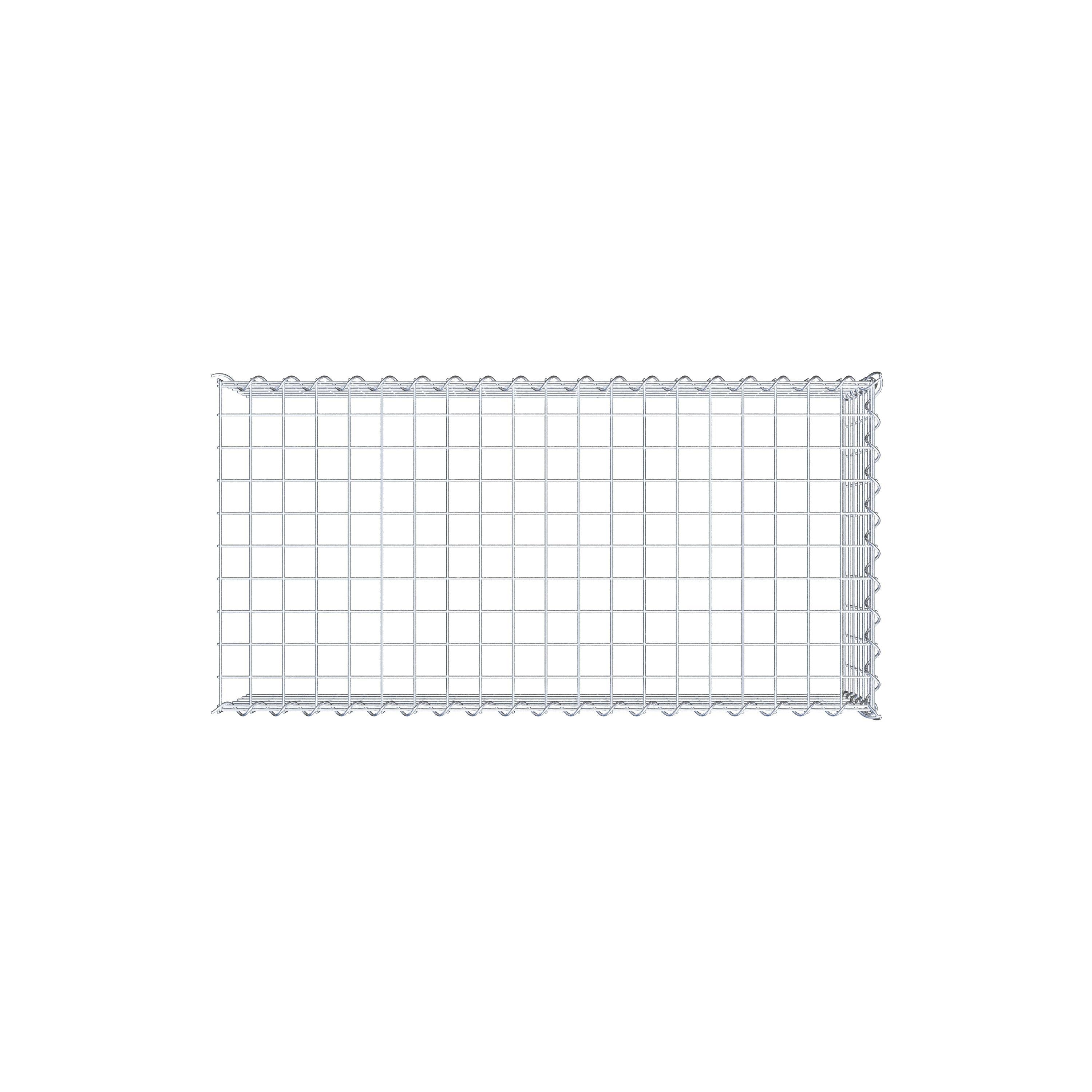Grown-on gabion type 4 100 cm x 30 cm x 50 cm (L x H x D), mesh size 5 cm x 5 cm, spiral