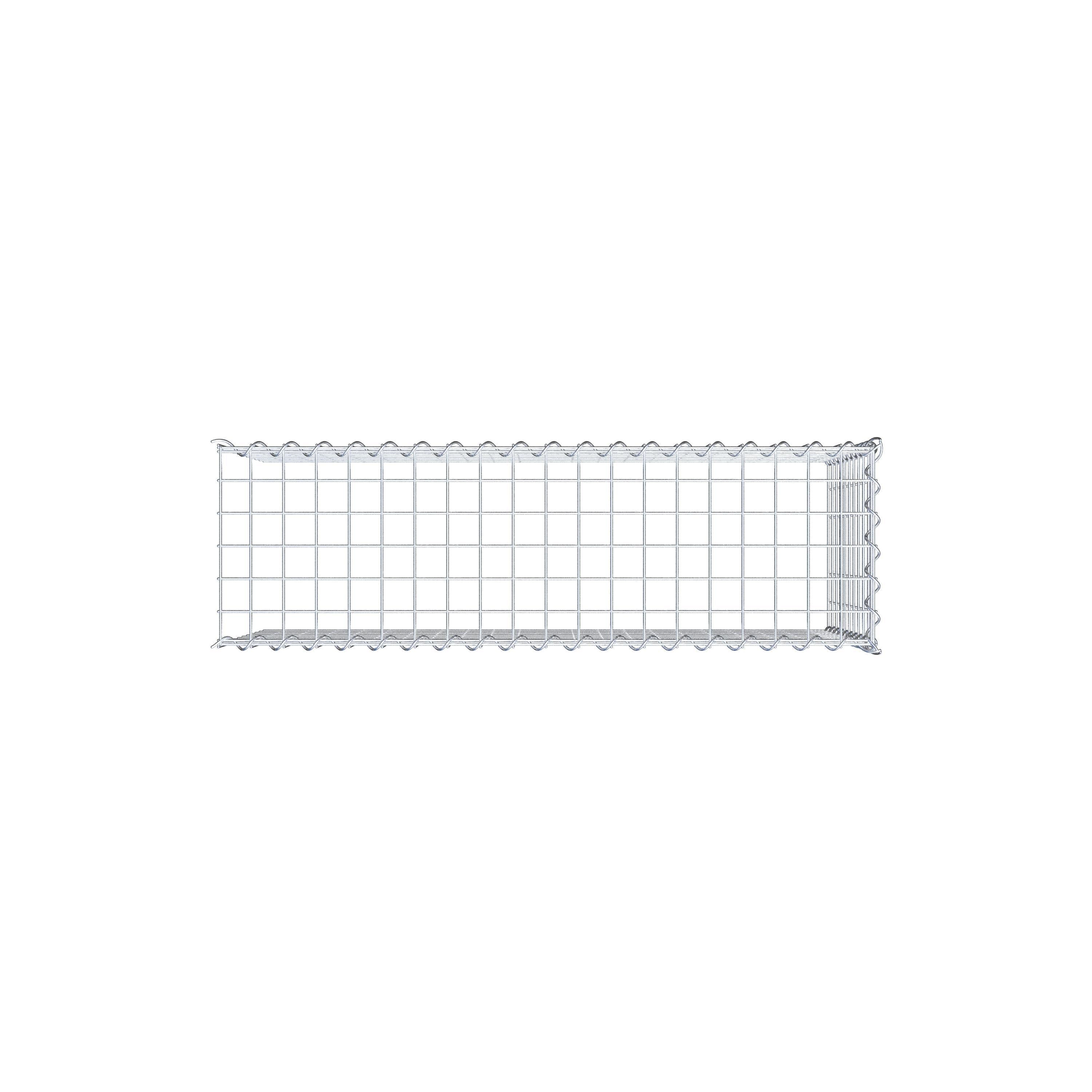 Gabbione aggiuntivo tipo 4 100 cm x 50 cm x 30 cm (L x H x P), dimensione maglia 5 cm x 5 cm, a spirale