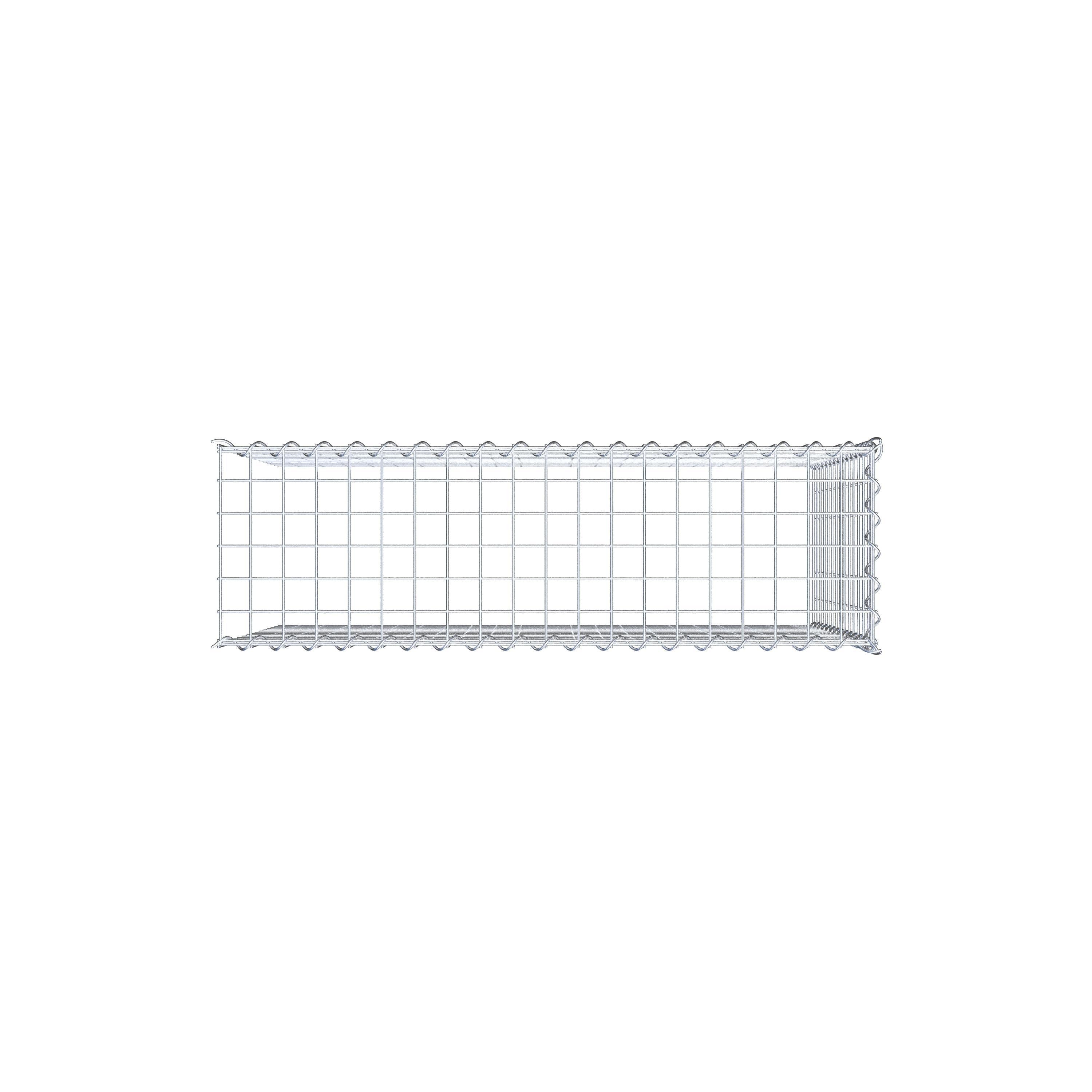 Gabião Tipo 4 100 cm x 70 cm x 30 cm (C x A x P), malhagem 5 cm x 5 cm, espiral